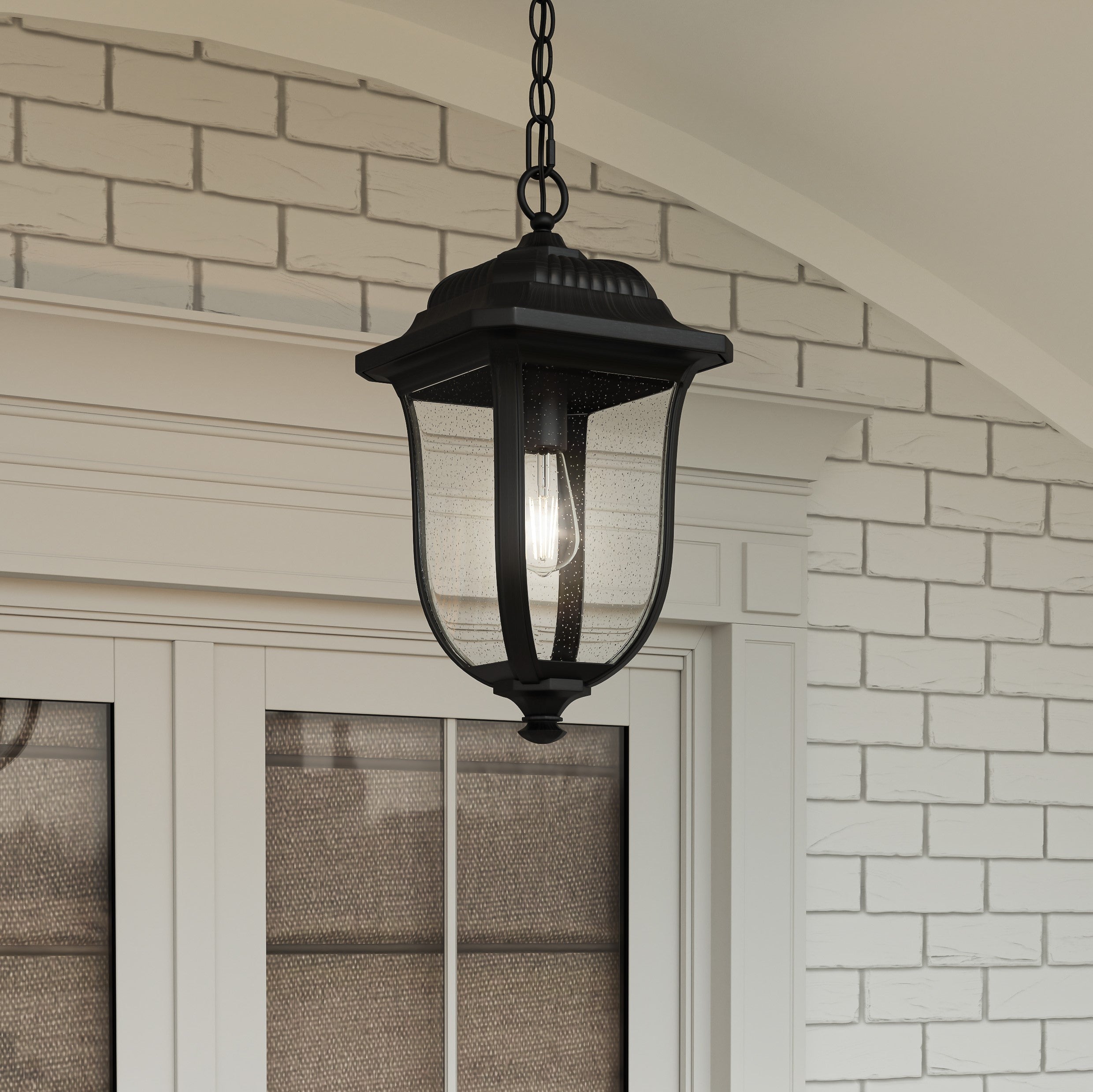 Quoizel Mulberry venkovní závěsná lucerna Matte Black