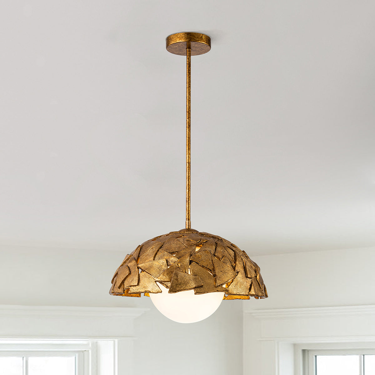 Gilded Nola Mosaic Luxe 15 závěsné svítídlo zlaté sklo