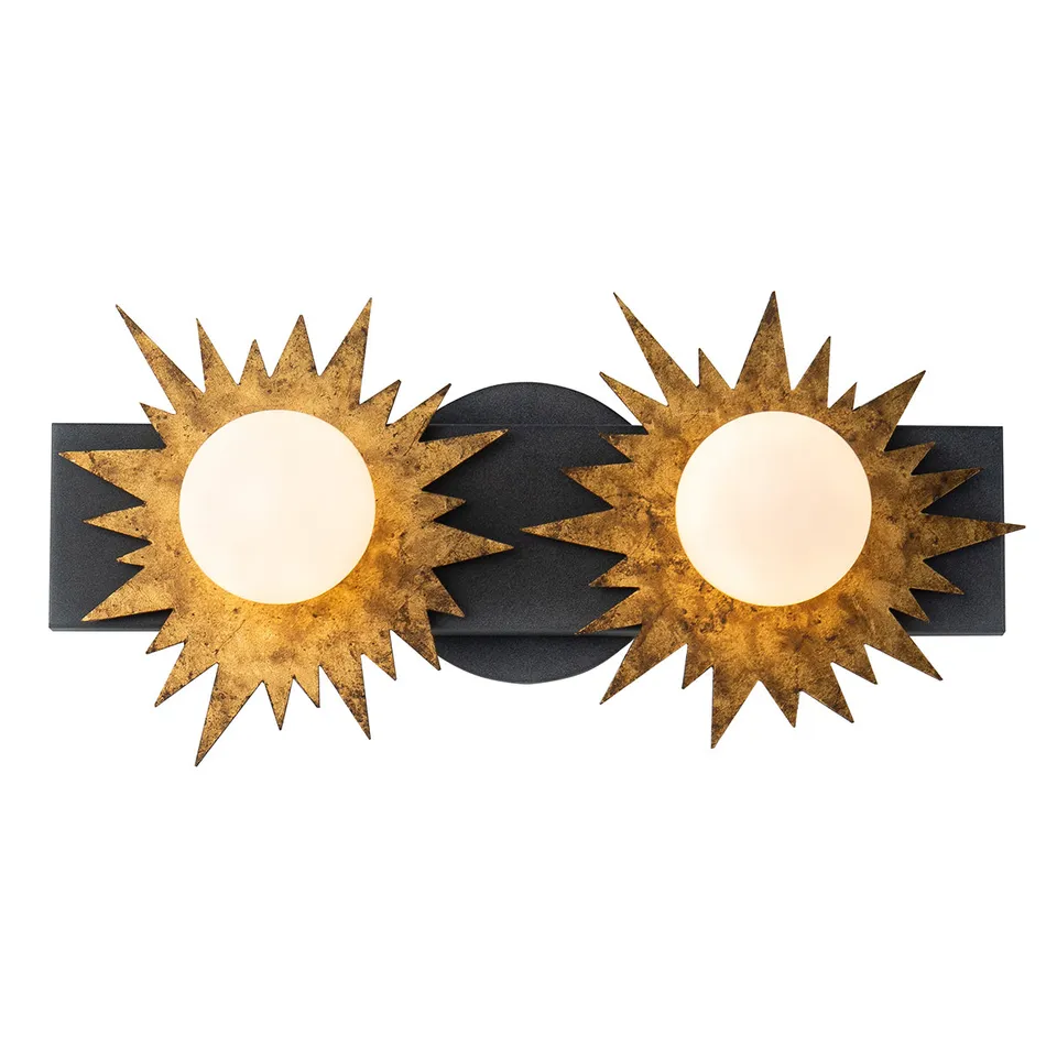 Gilded Nola Soleil 2 koupelnové svítlo zinek gold