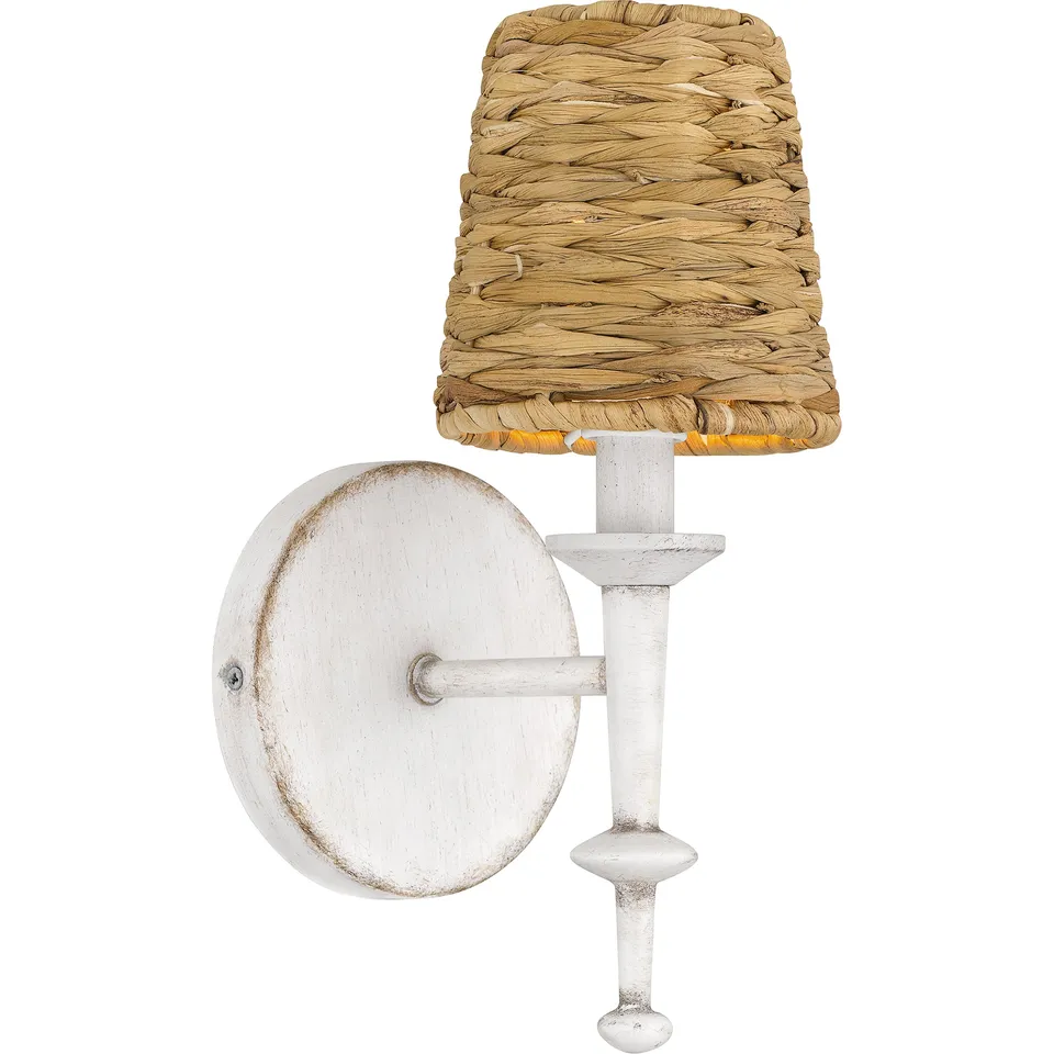 Quoizel Flannery nástěnné svítidlo antique white mořská tráva