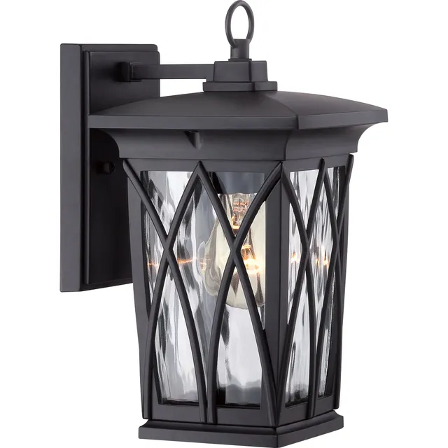 Quoizel Grover Wall Light venkovní lampa Mystic Black čiré sklo