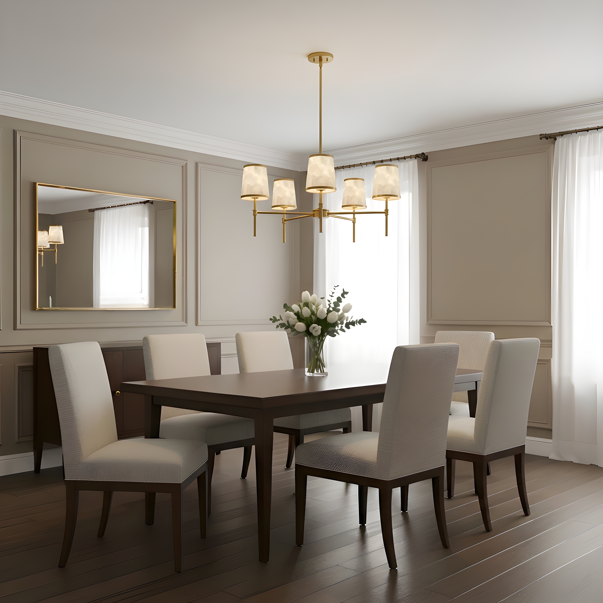 Quoizel Windley Chandelier lustr zlatý mušlový