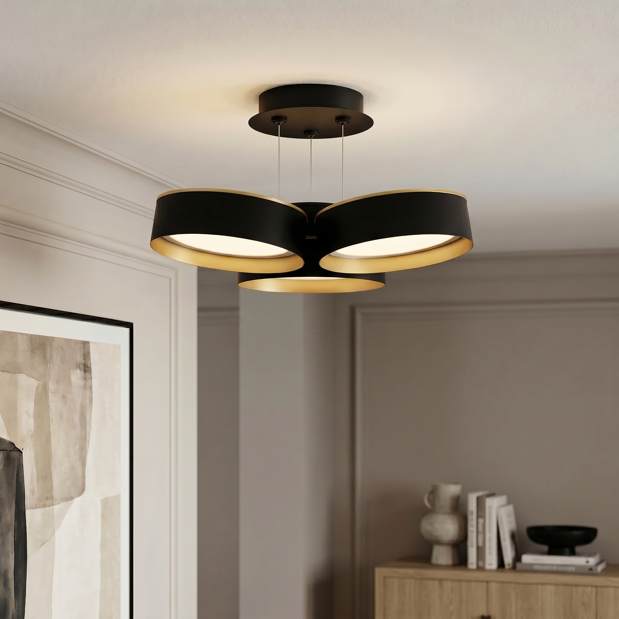 Quoizel Byrnes stropní svítidlo černá LED