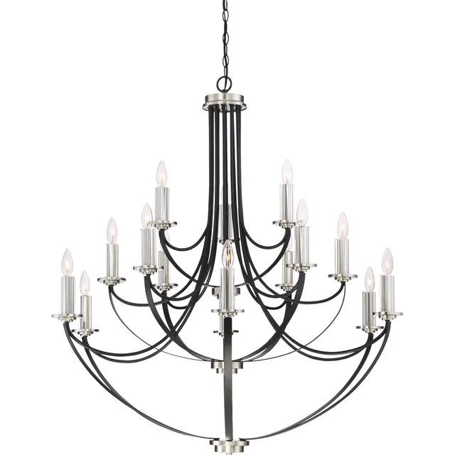 Quoizel Alana Chandelier lustr 8světelný černý křišťál