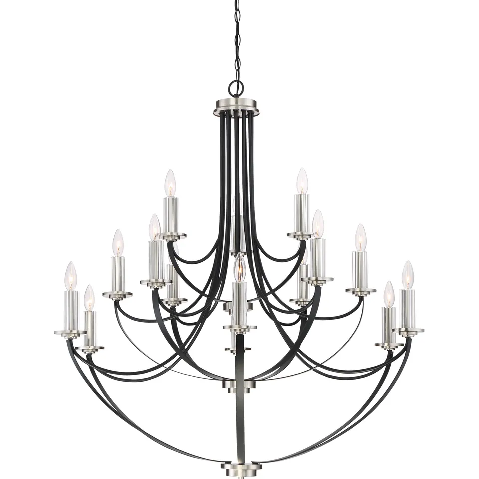 Quoizel Alana Chandelier lustr 8světelný černý křišťál