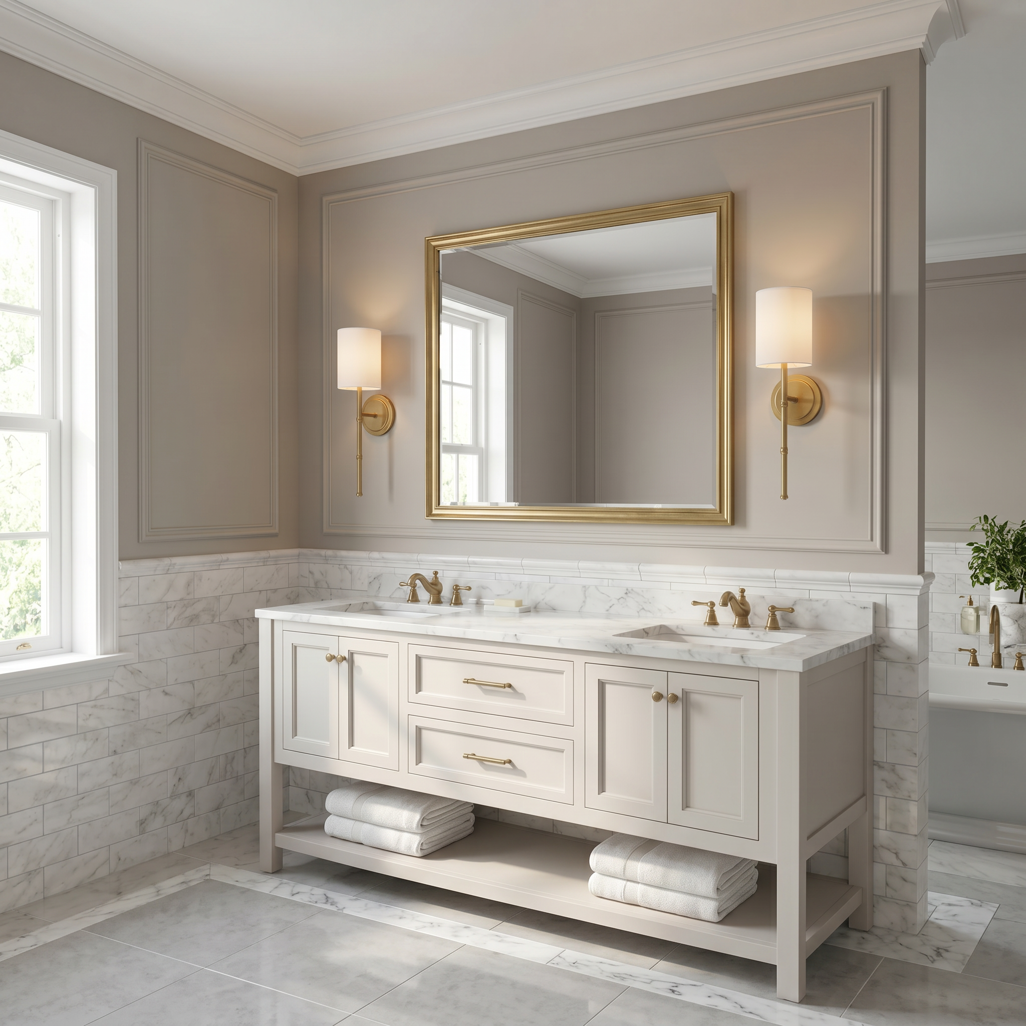 Quoizel Monica Wall nástěnné svítidlo mosaz teplé světlo