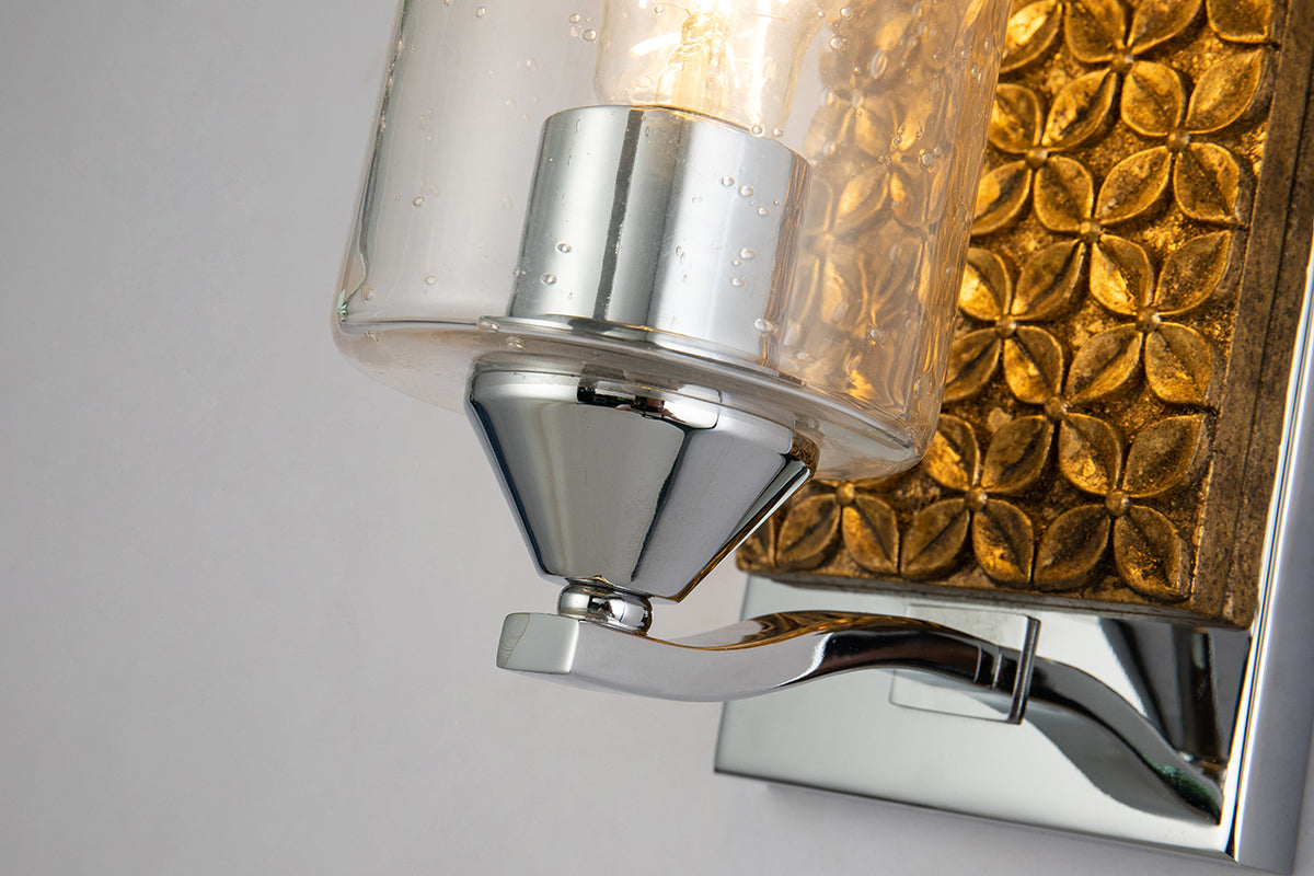 Gilded Nola Arcadia 1 Light koupelnové svítídlo čiré sklo
