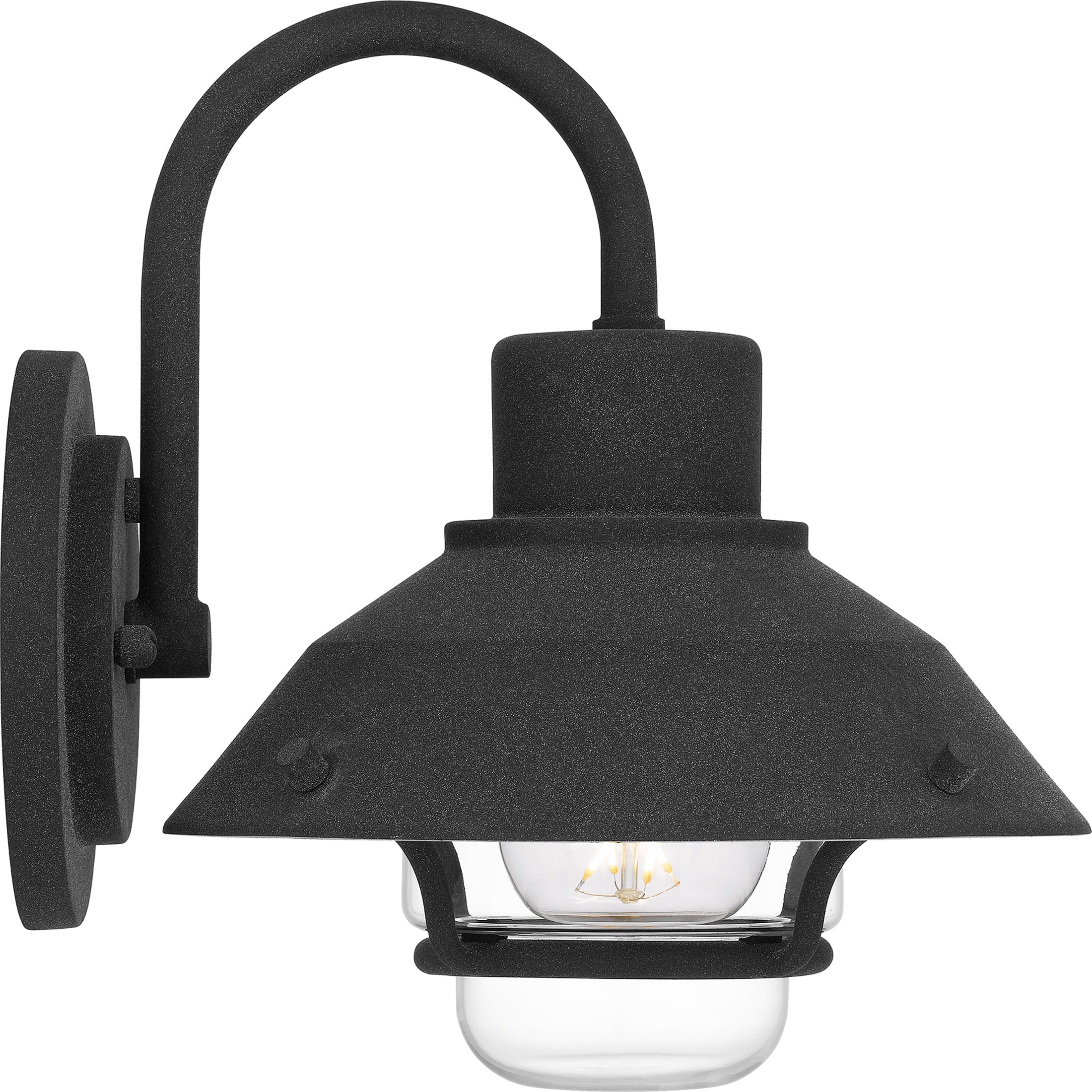 Quoizel Lavalier nástěnné světlo 24 cm černá sklo