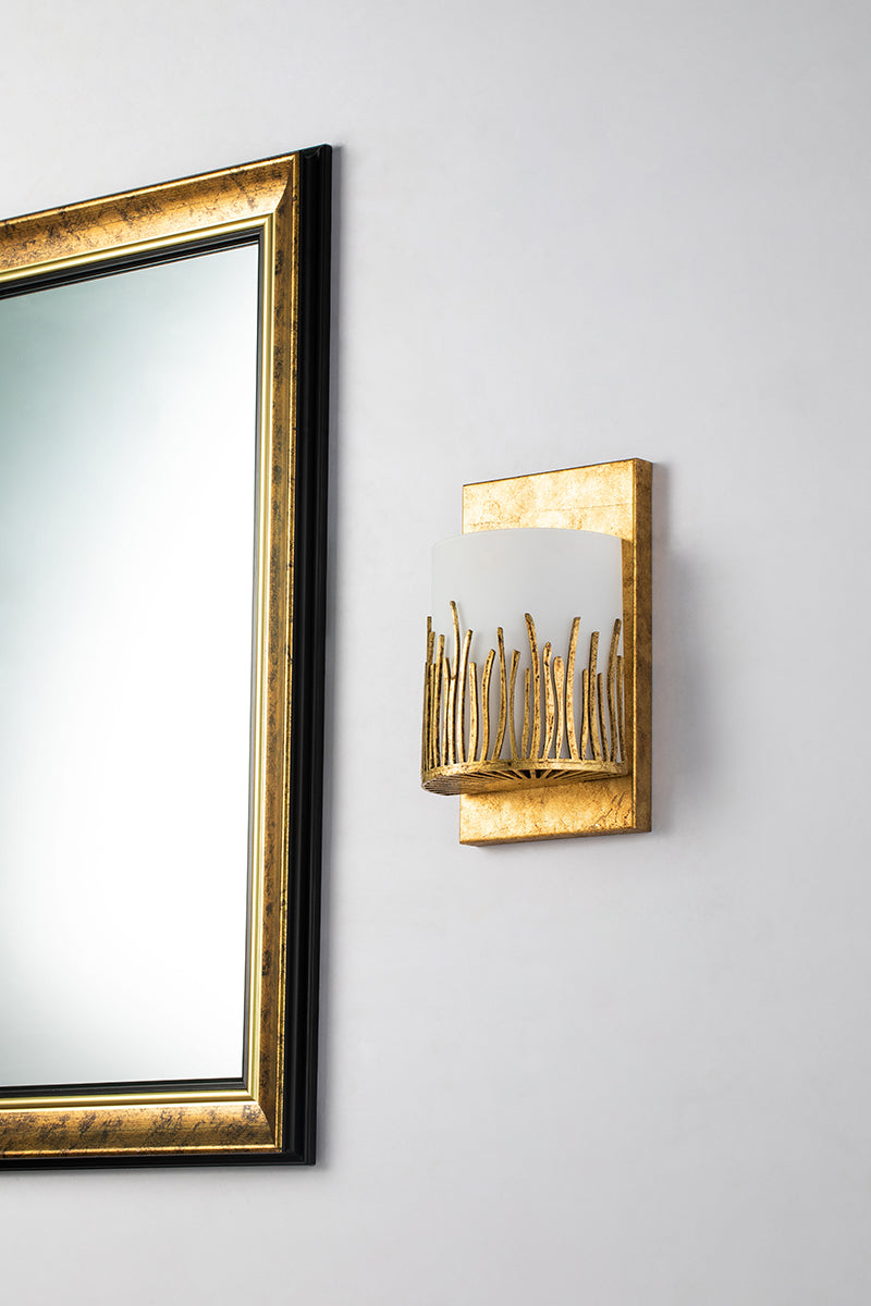 Gilded Nola Sawgrass 1 Light Wall Sconce In Distressed Gold nástěnné