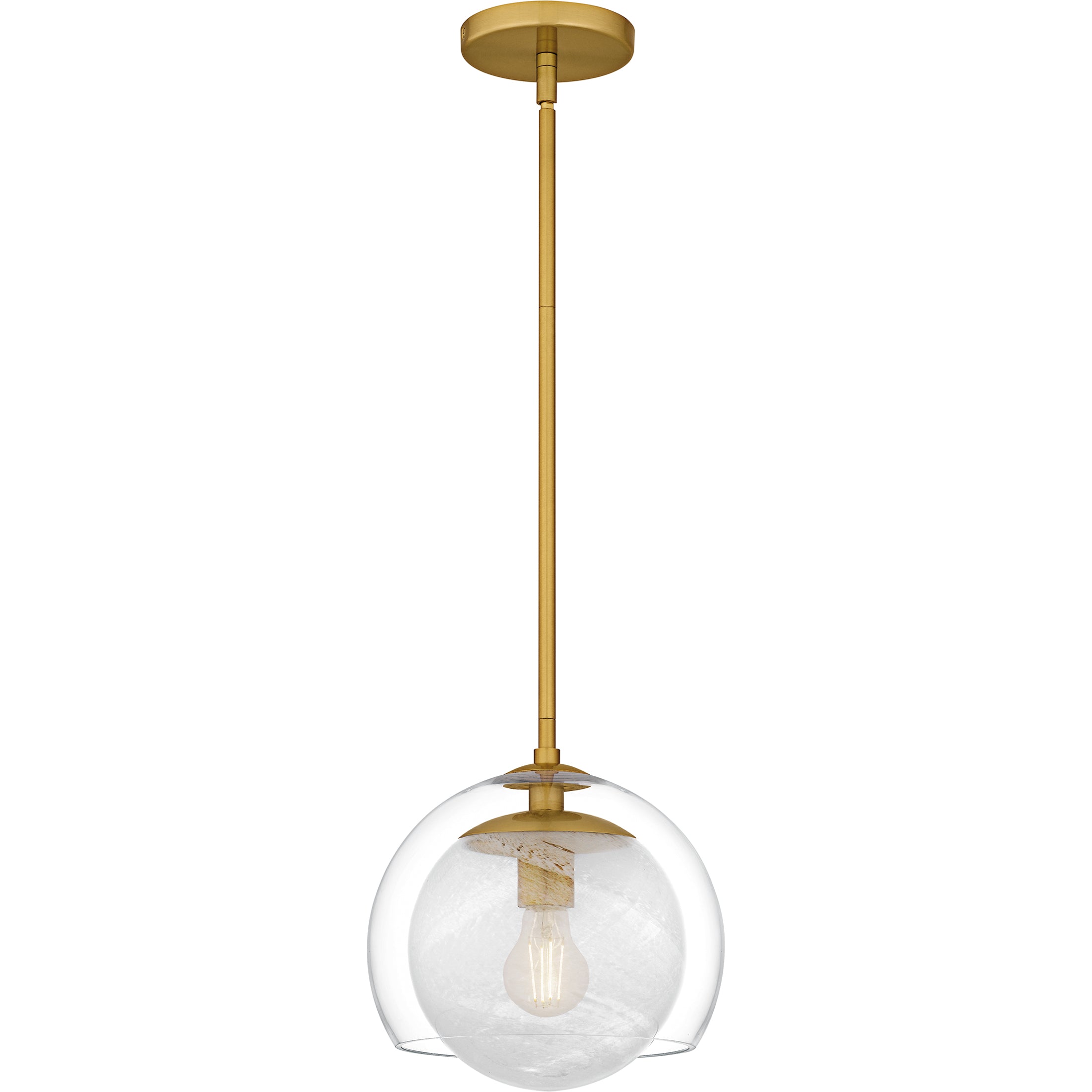 Quoizel Eslinger Mini Pendant závěsné svítidlo zlatá opál