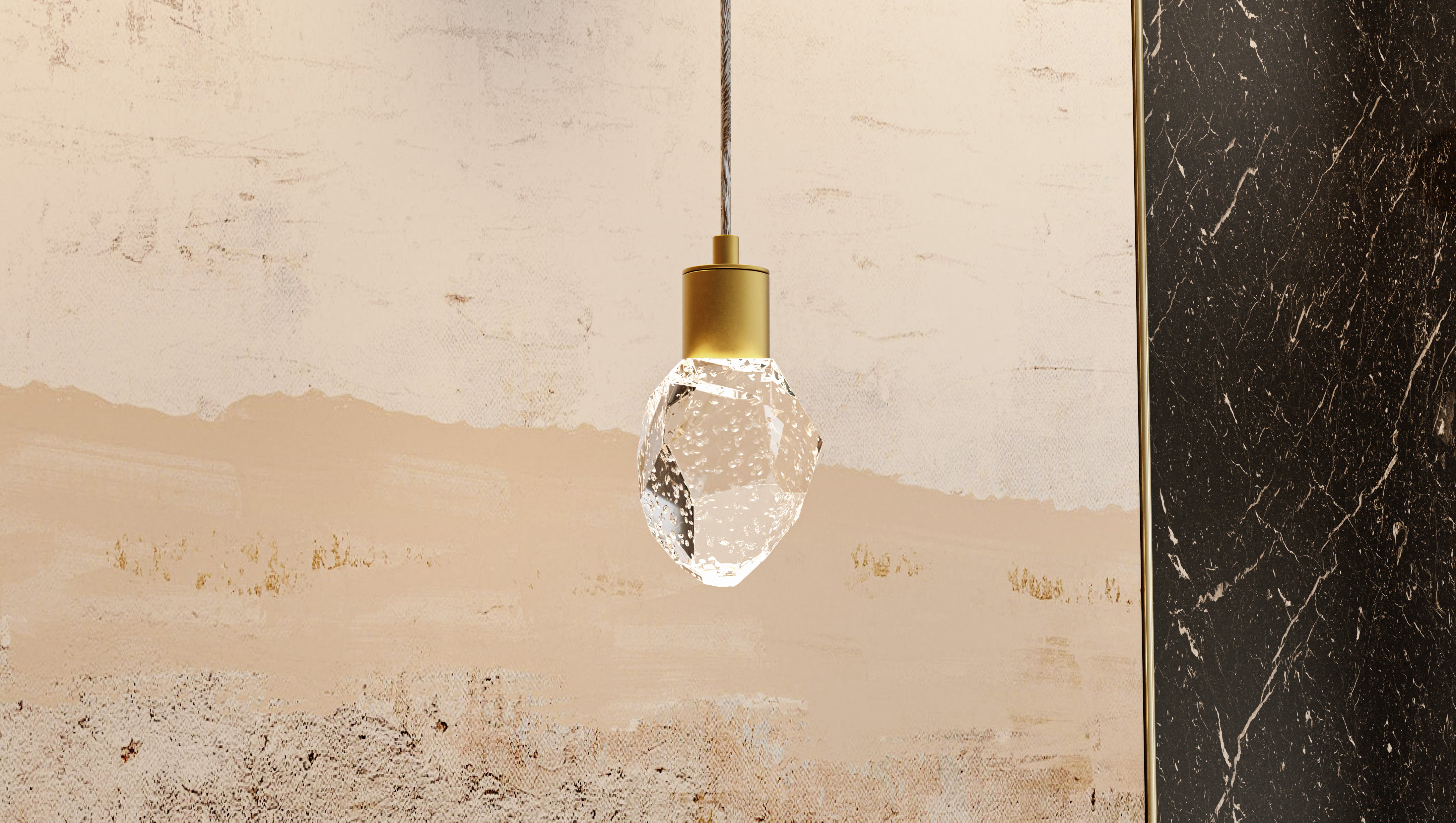 Quoizel Skye Mini Pendant závěsné svítídlo zlaté LED