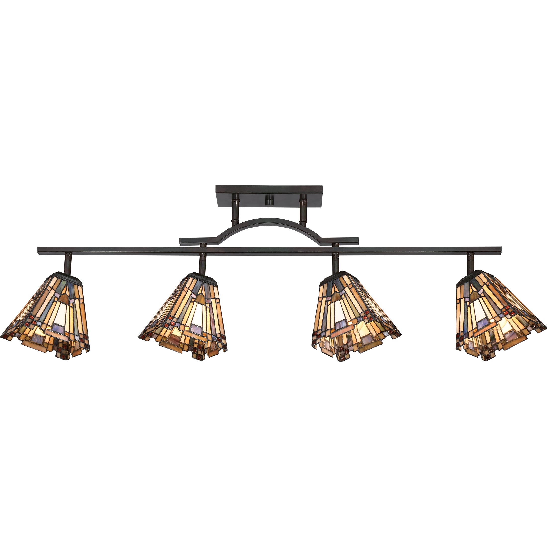 Quoizel Inglenook Track Light lištové svítidlo bronz vitráž