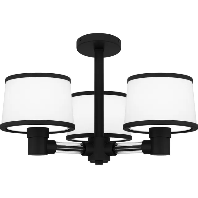 Quoizel Kylen Semi-Flush stropní svítídlo matná černá s textilií