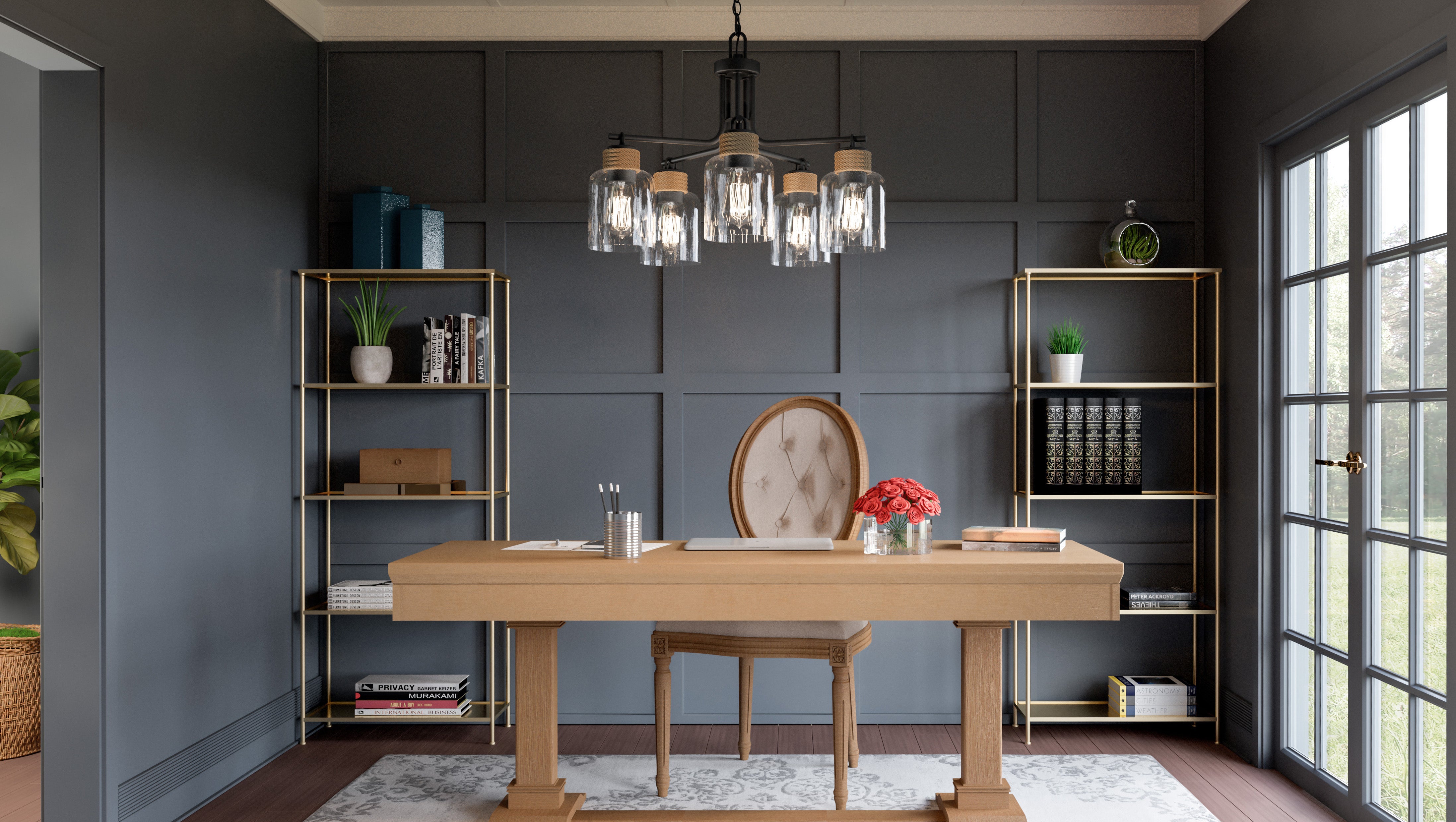 Quoizel Baltic Chandelier lustr s vodním sklem