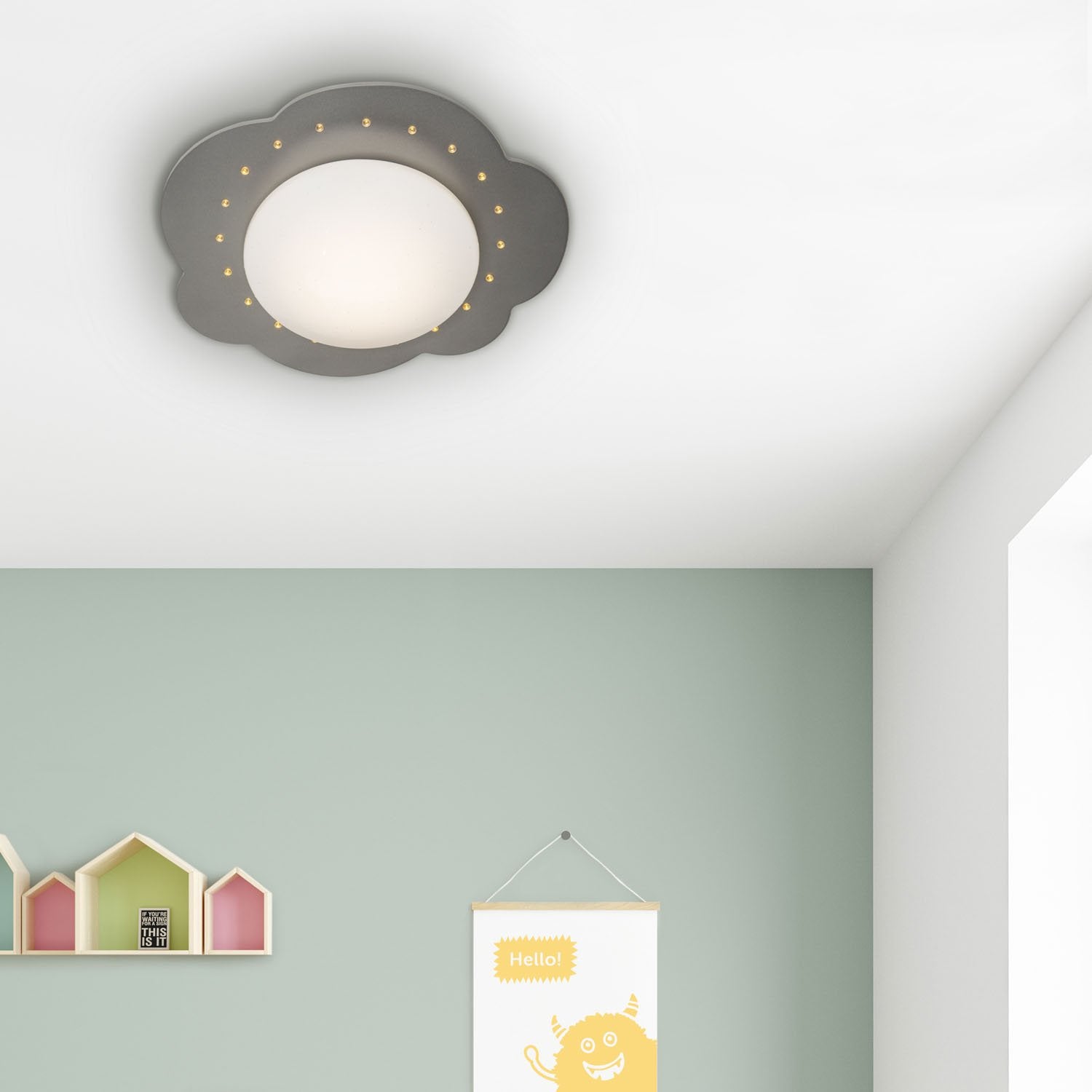 Elobra Wolke S stropní svítidlo LED stříbrné