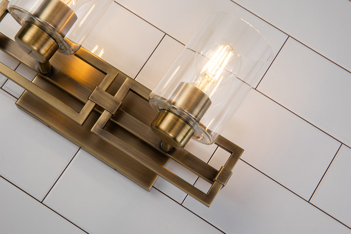 Gilded Nola Estes 2 Light koupelnové svítídlo mosaz