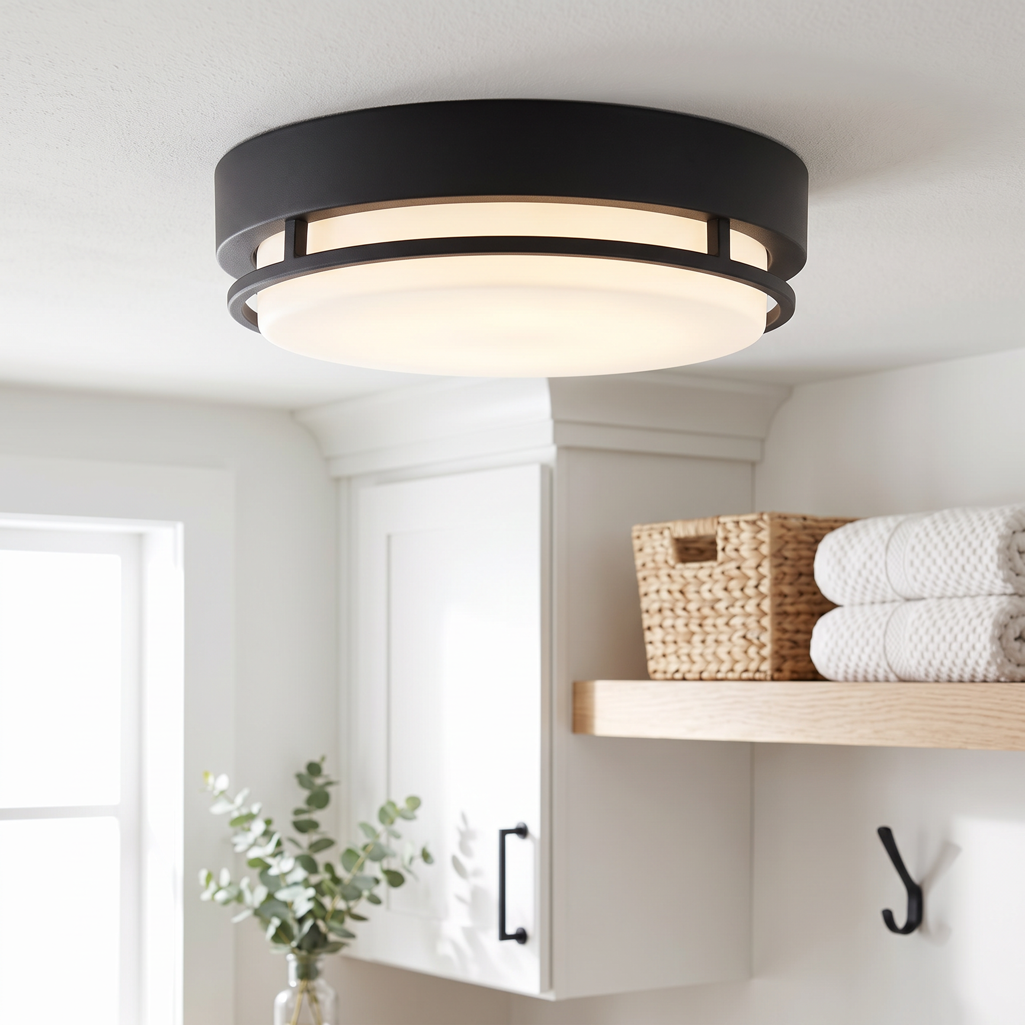 Quoizel Hale stropní svítídlo 12" earth black LED