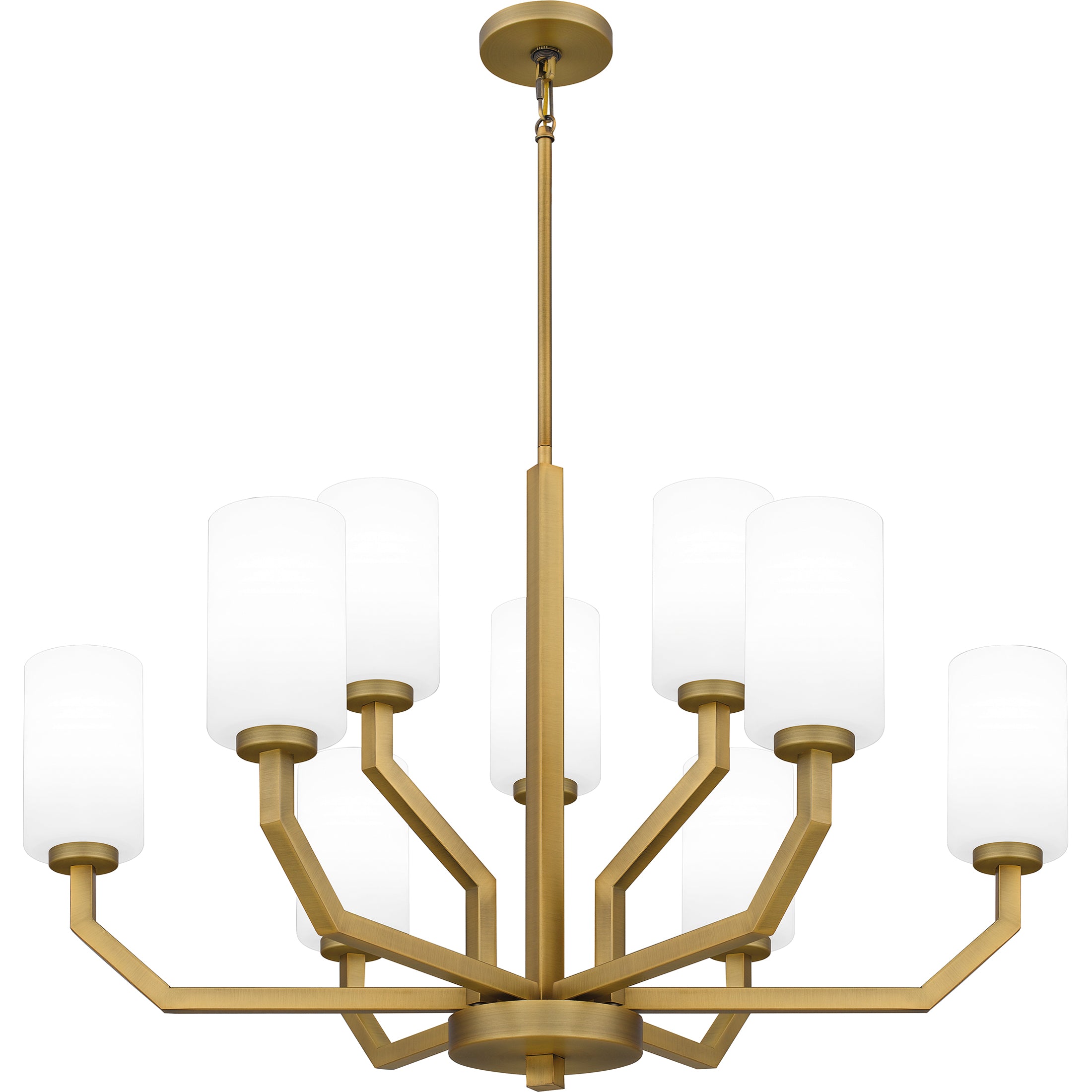 Quoizel Cavalier Chandelier lustr mosaz aged brass