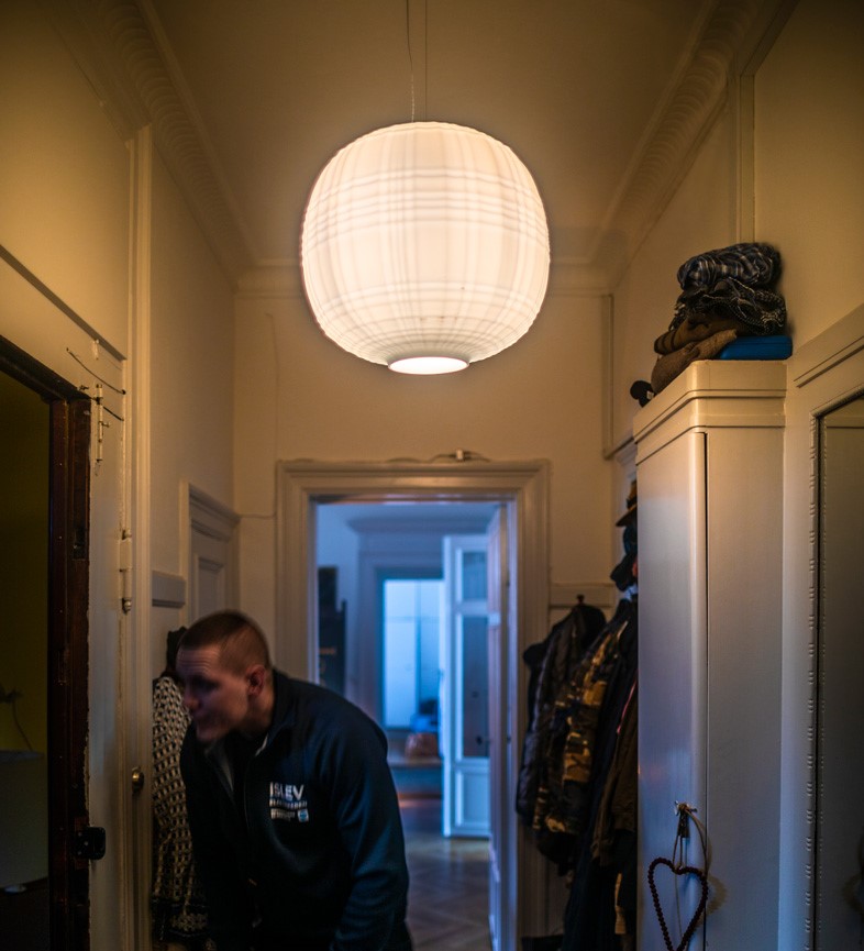 Foscarini Tartan závěsné svítidlo skleněné