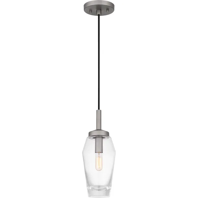 Quoizel Xander Mini Pendant závěsné svítidlo nikl sklo