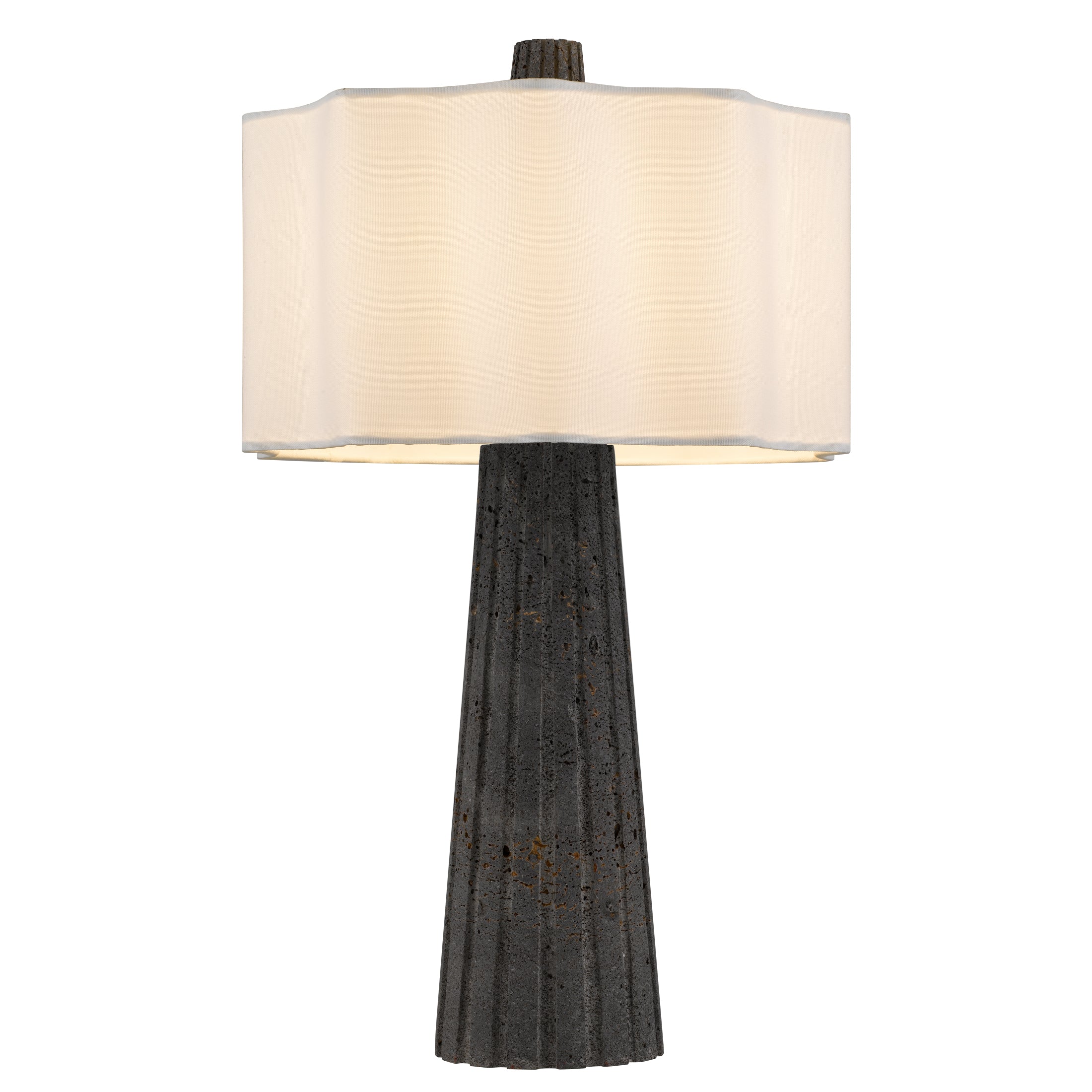 Quoizel Gio stolní lampa travertin černá