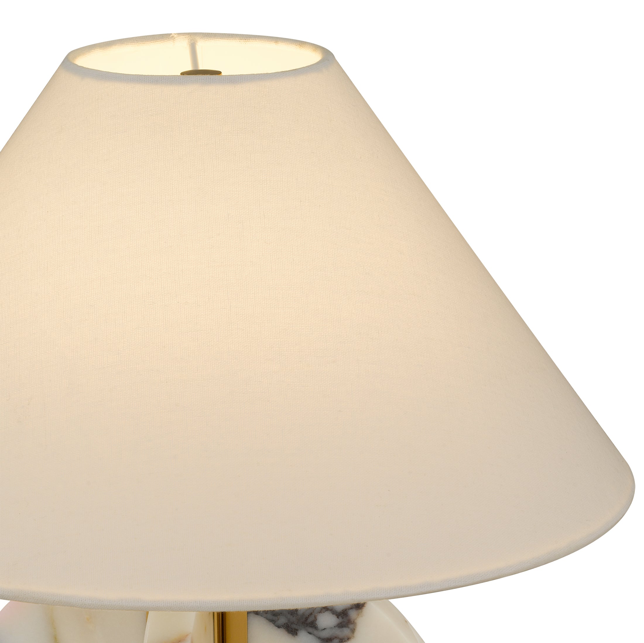 Quoizel Eliana stolní lampa mramor zlato textilní stínidlo