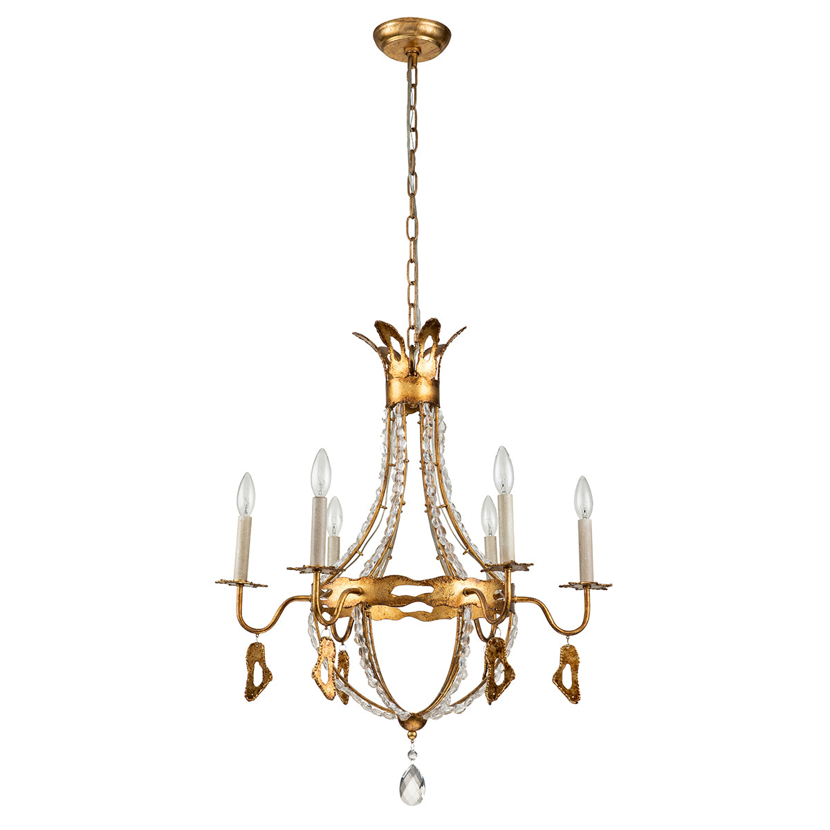 Gilded Nola Monteleone 6 Light lustr 6 světel