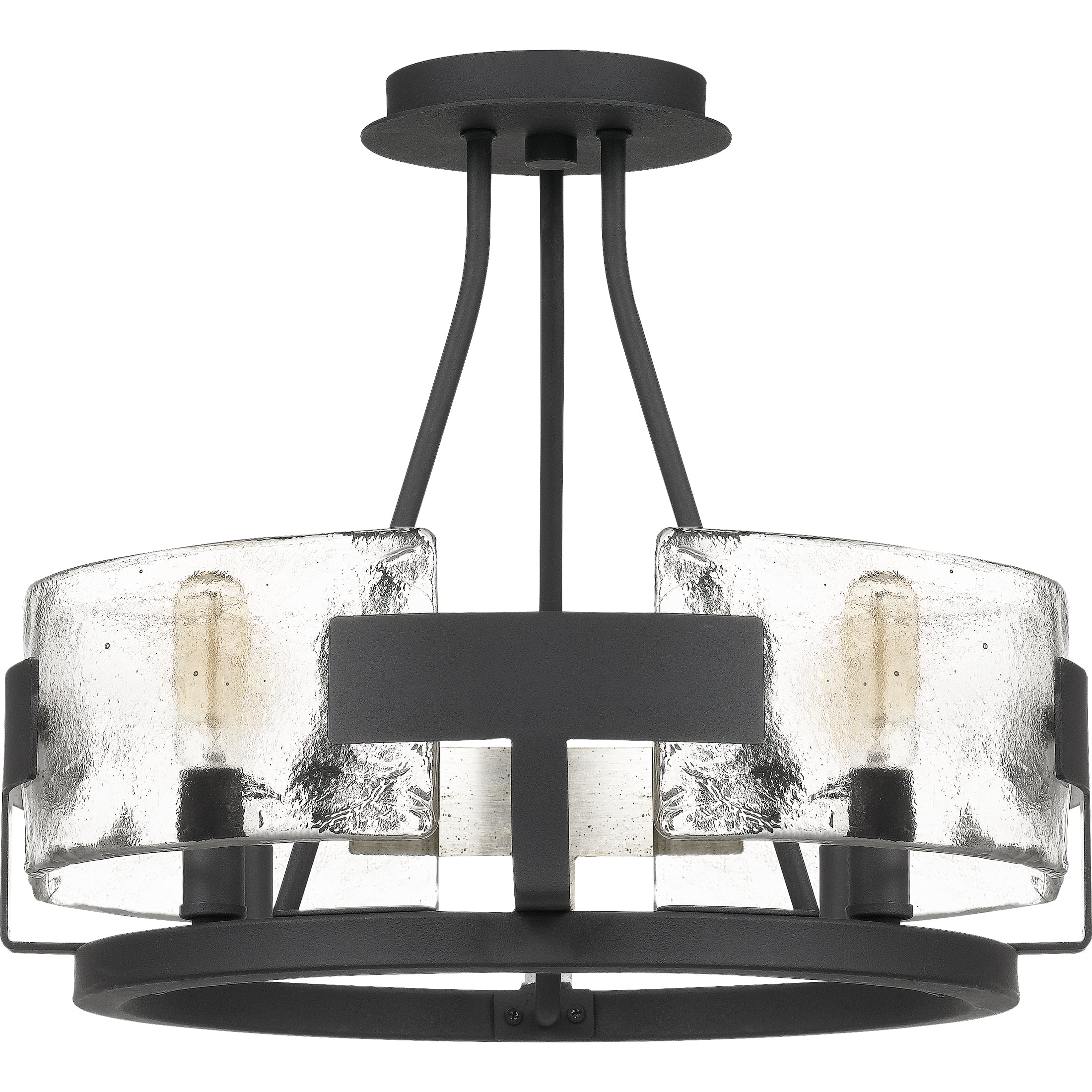 Quoizel Stratum Semi-Flush stropnice royal ebony sklo