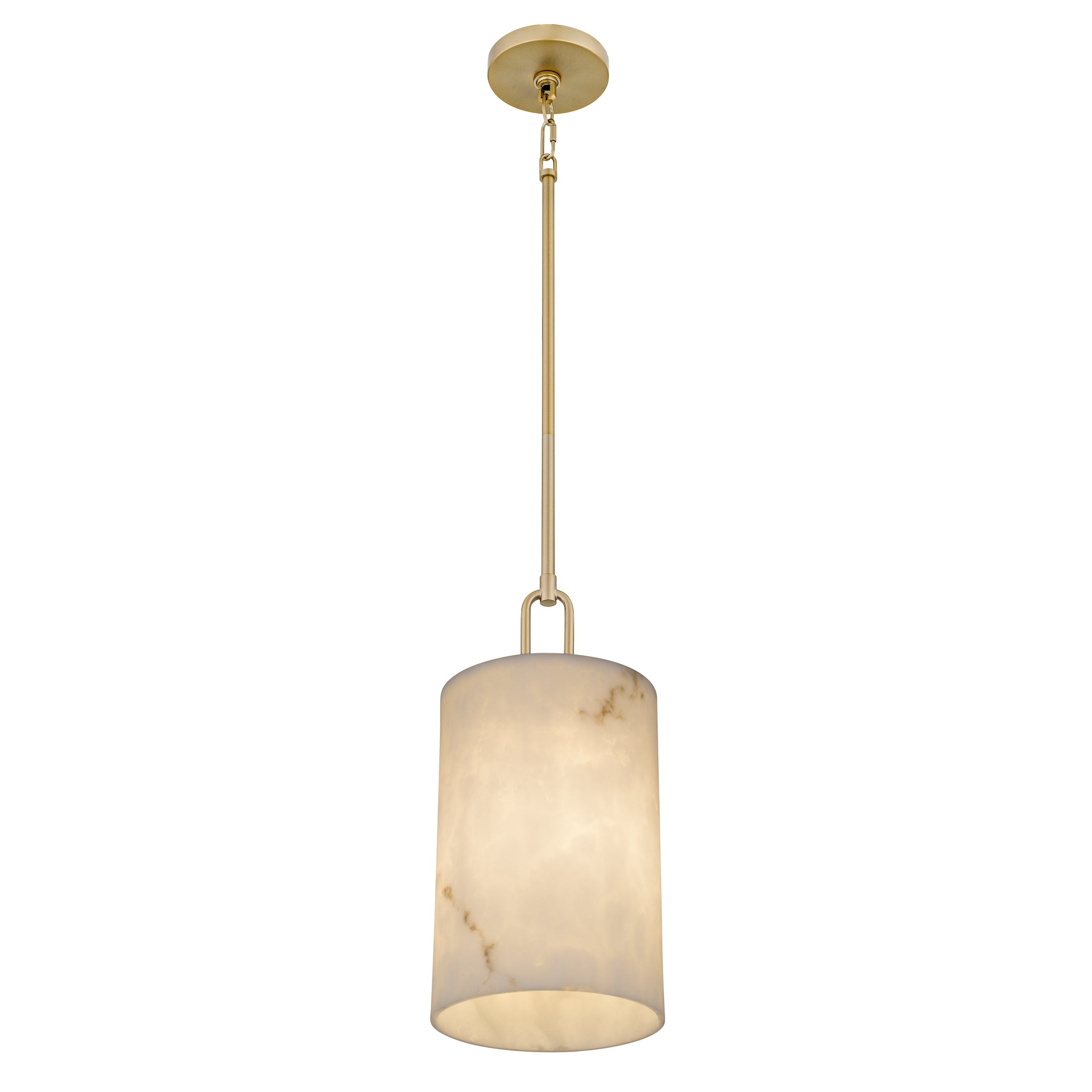 Quoizel Gianna Mini Pendant závěsné světlo bronze gold alabastr