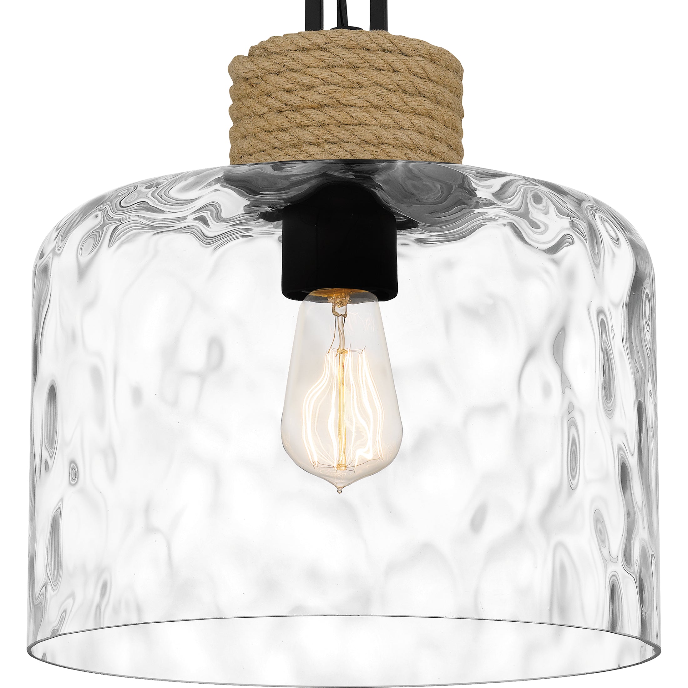 Quoizel Baltic Mini Pendant závěsné svítidlo černé lano