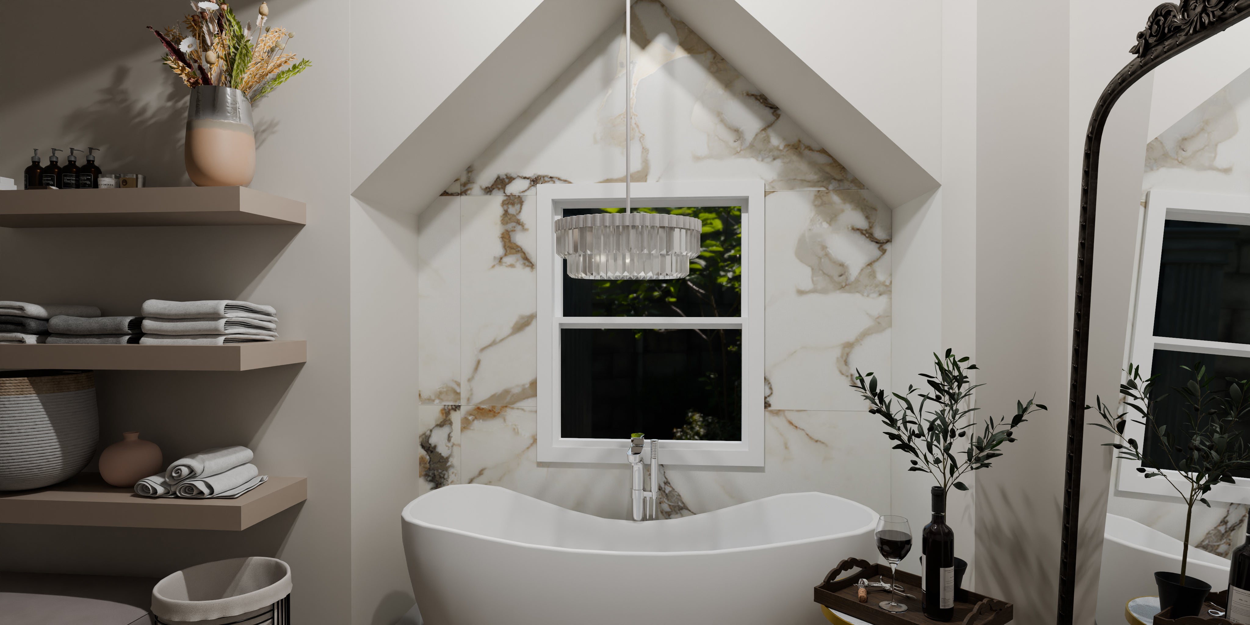 Quoizel Starlight Pendant lustr brushed nickel křišťál