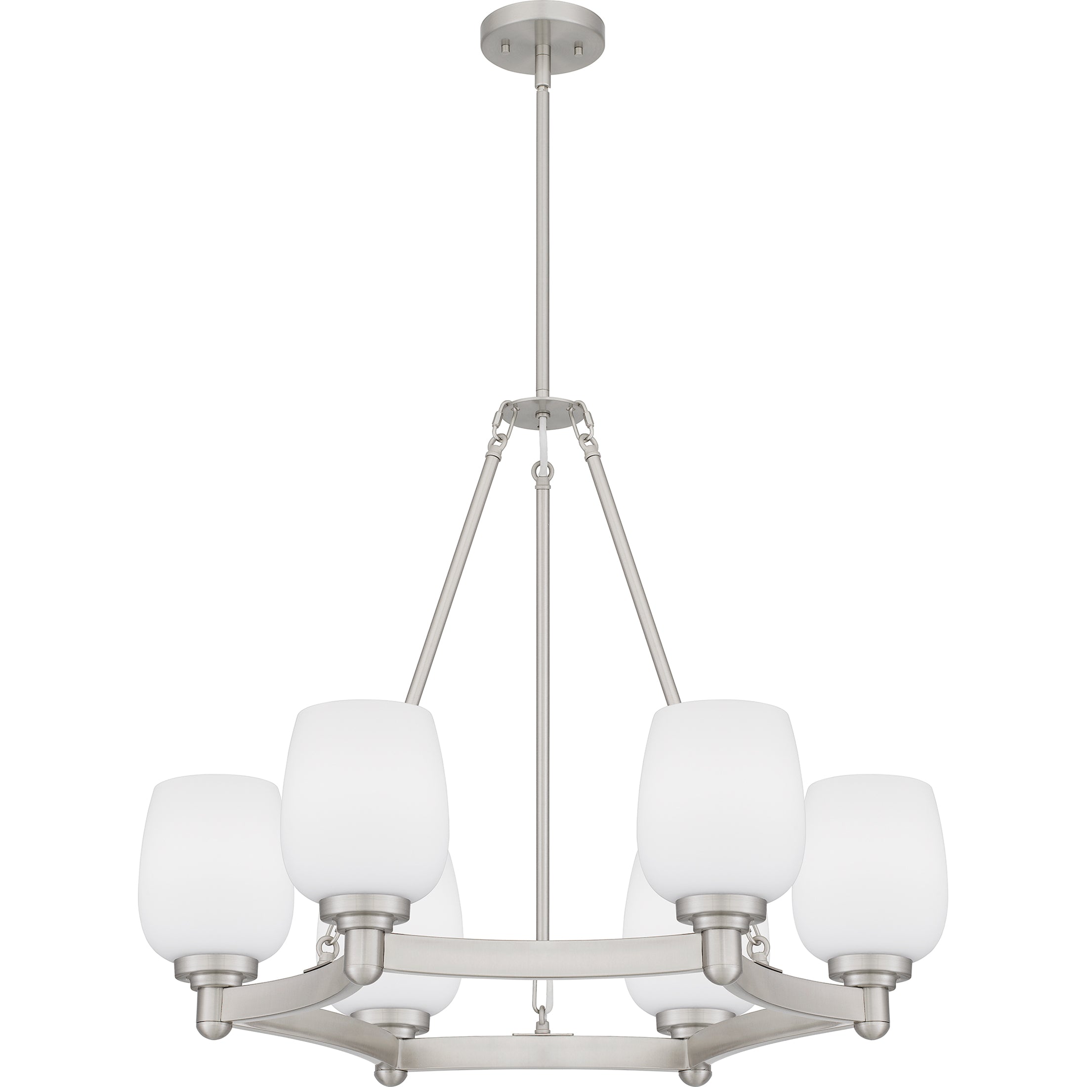 Quoizel Penning Chandelier lustr Matte Black opálové sklo