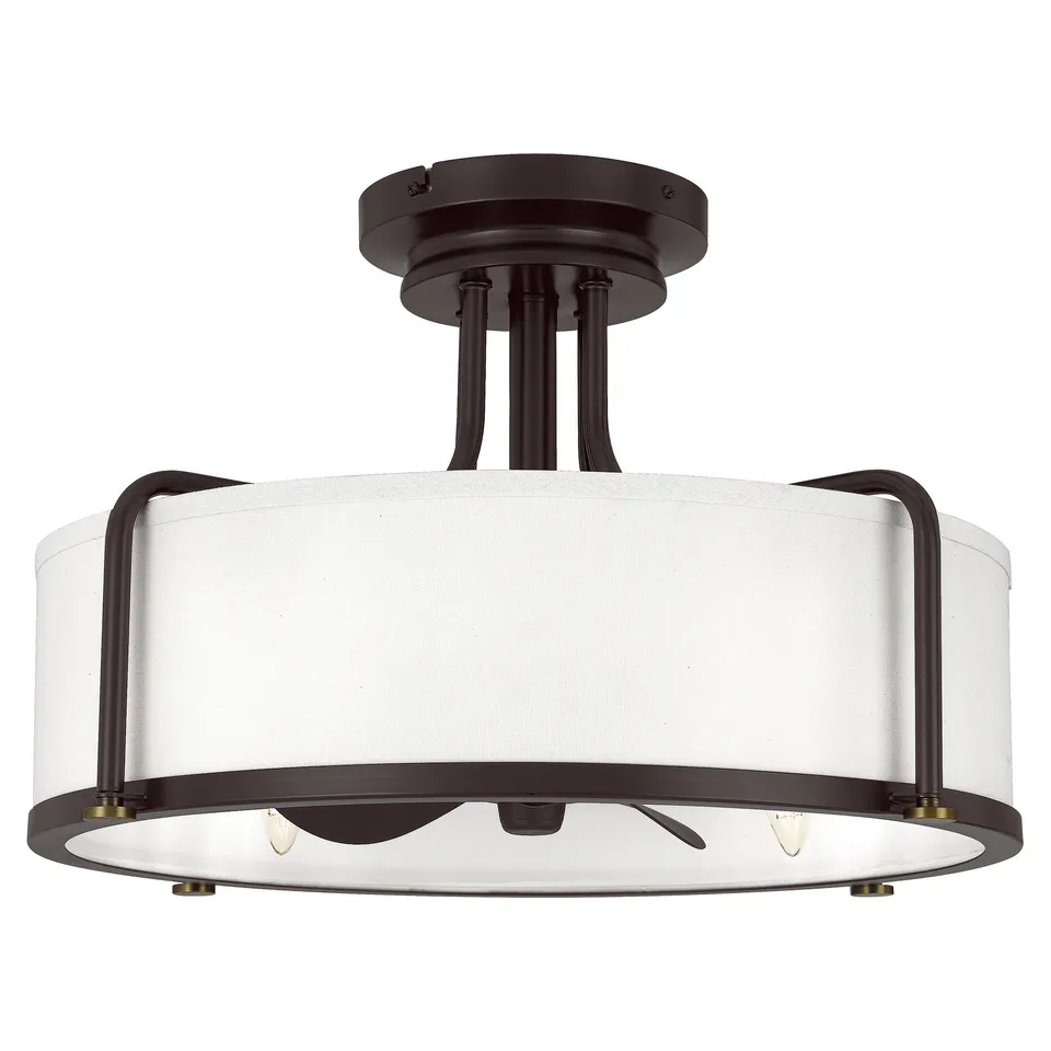 Quoizel Calvary Fan Light stropní ventilátor bronz LED