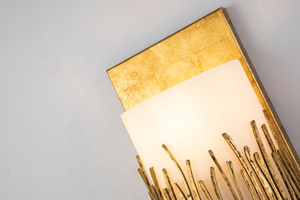 Gilded Nola Sawgrass 1 Light Wall Sconce In Distressed Gold nástěnné