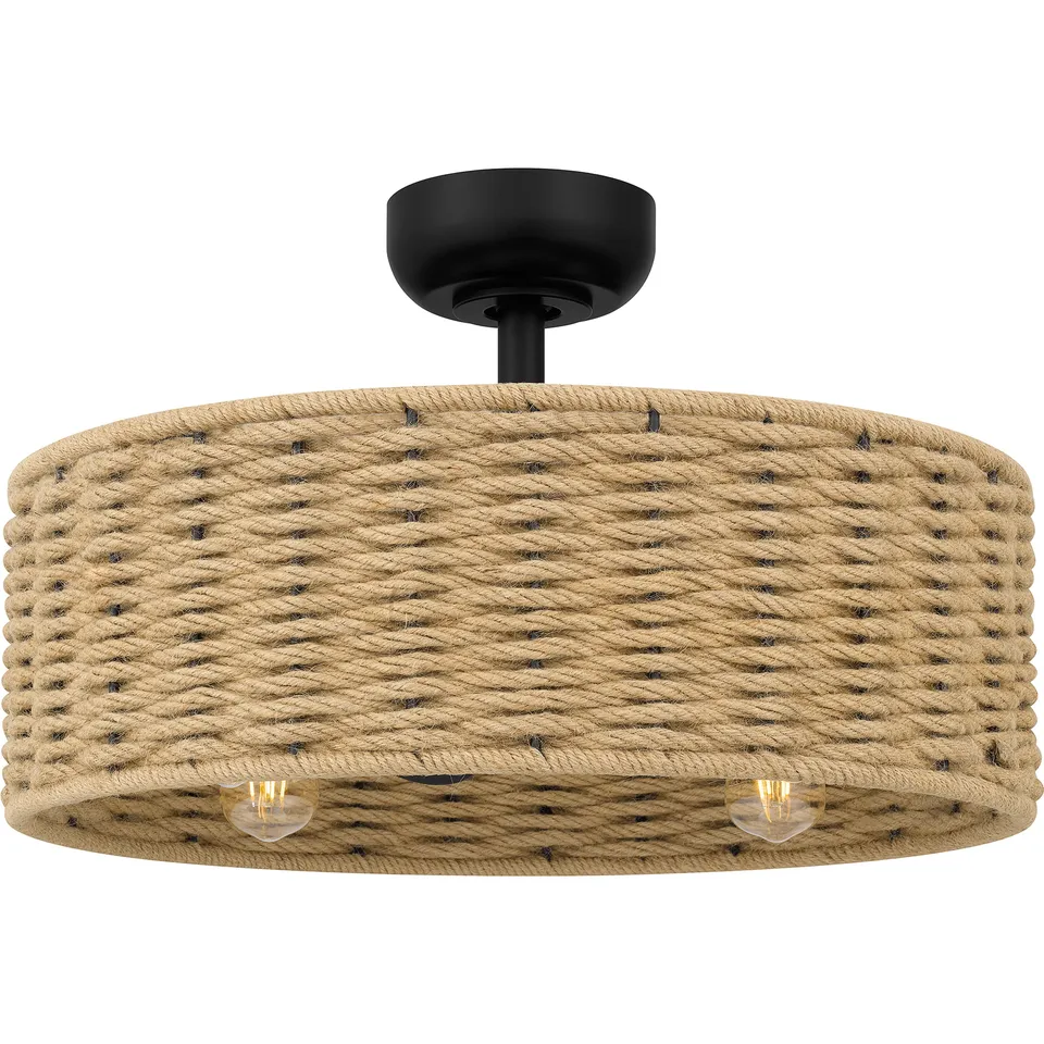 Quoizel Islander stropní ventilátor černý