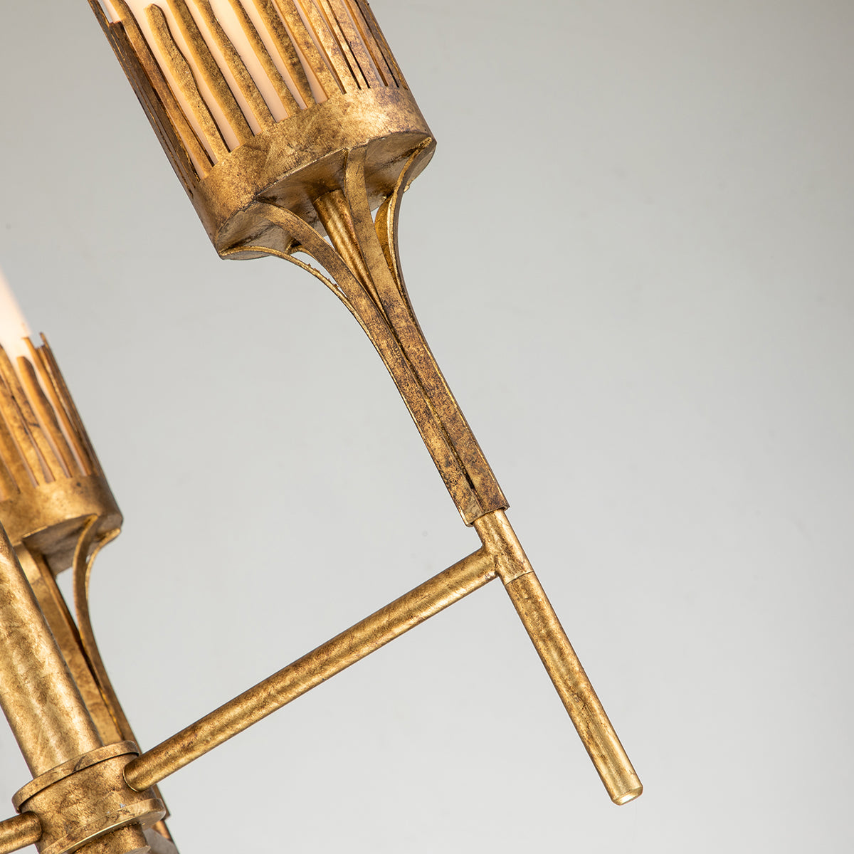 Gilded Nola Sawgrass 3 lustr zlatý bílé sklo