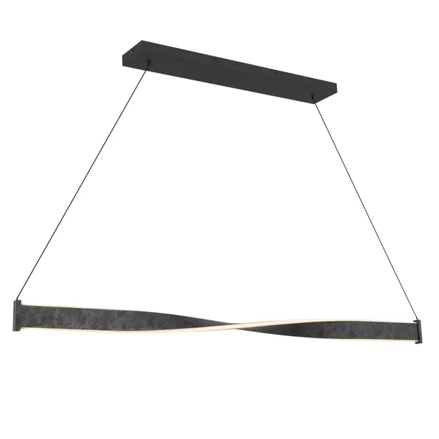 Quoizel Porter lineární LED lustr černá Old Black