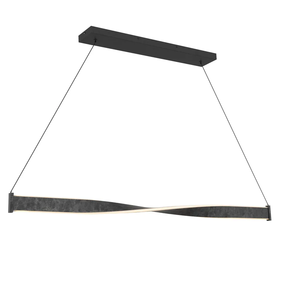 Quoizel Porter lineární LED lustr černá Old Black