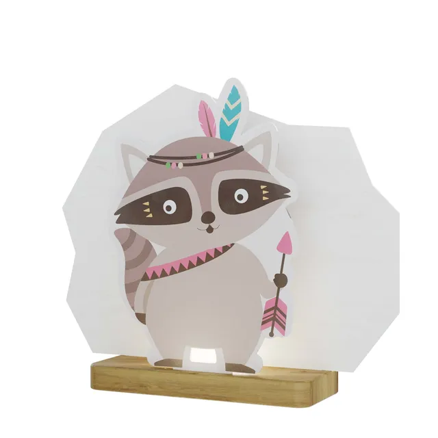 Elobra Little Indians Mýval stolní lampa bílá 4W