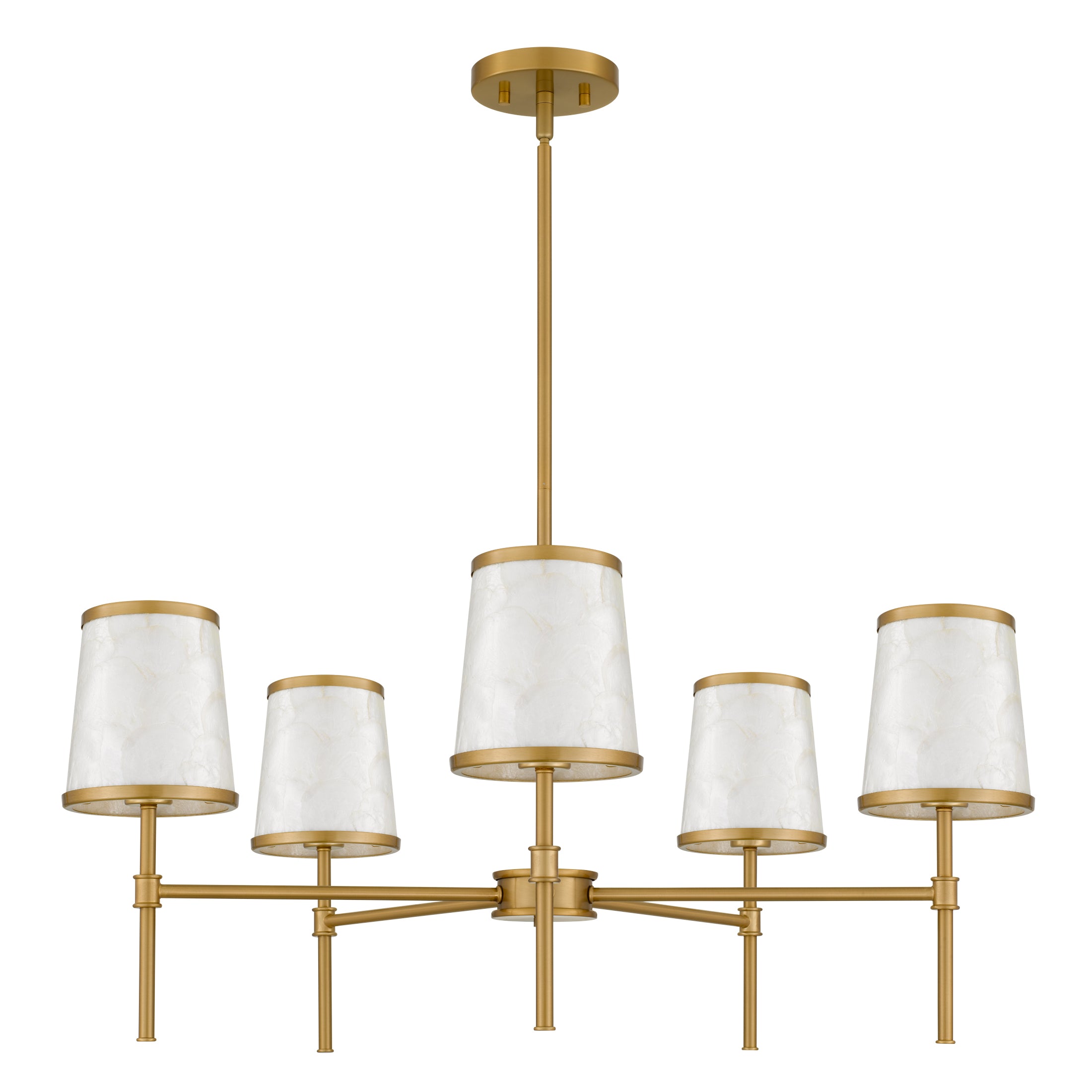 Quoizel Windley Chandelier lustr zlatý mušlový
