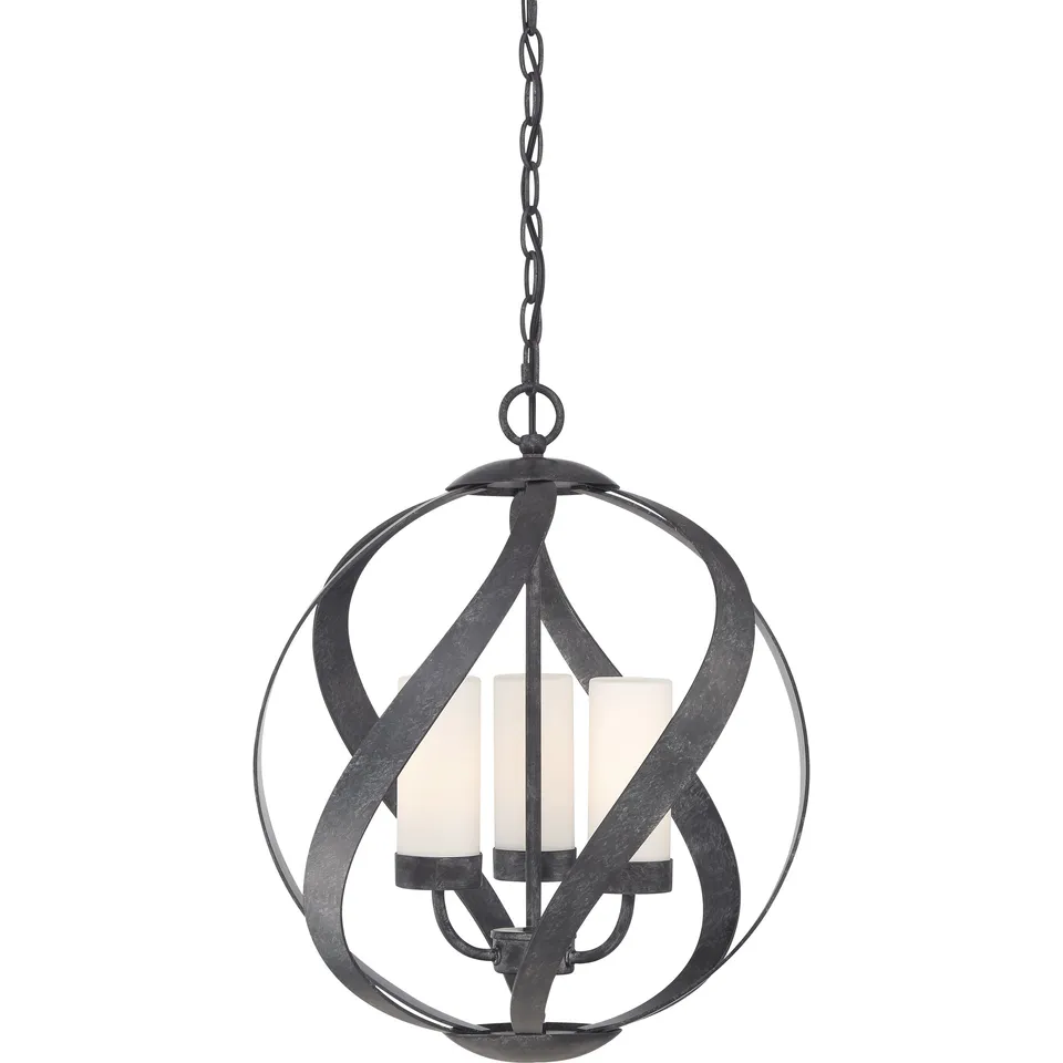 Quoizel Blacksmith závěsné svítidlo 19,5" stará černá