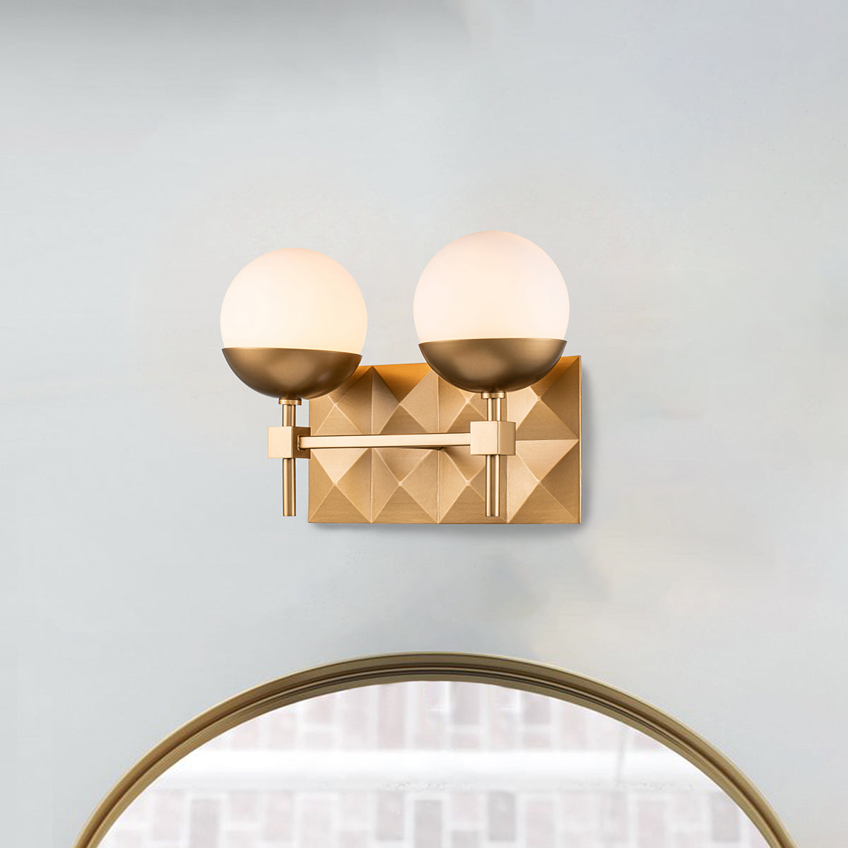 Gilded Nola Deco 2 Light koupelnové světlo zlaté