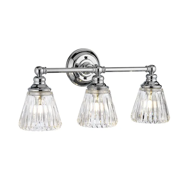 Gilded Nola Keynes 3 Light koupelnové světlo leštěný chrom