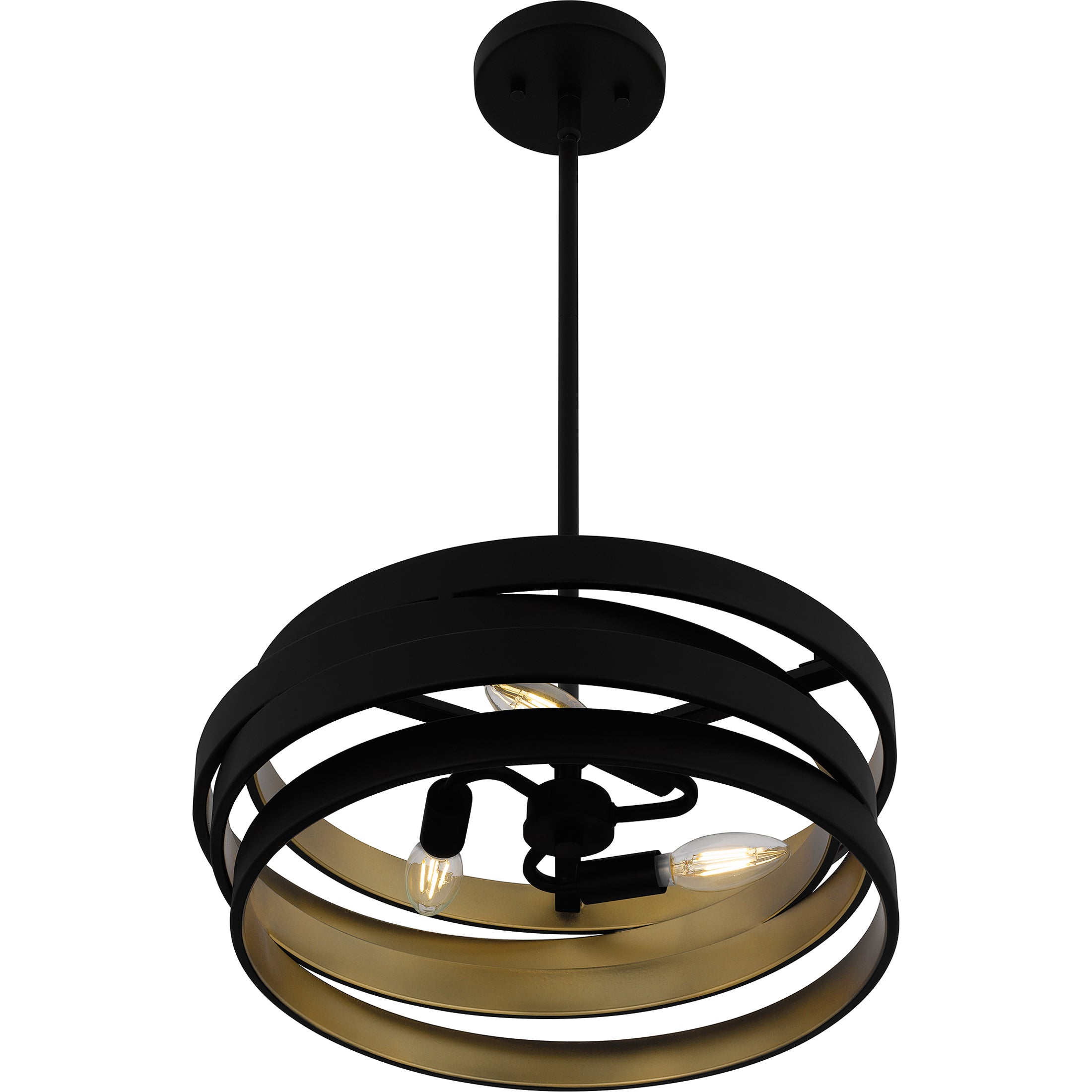 Quoizel Berner Pendant závěsné svítidlo matte black kovové