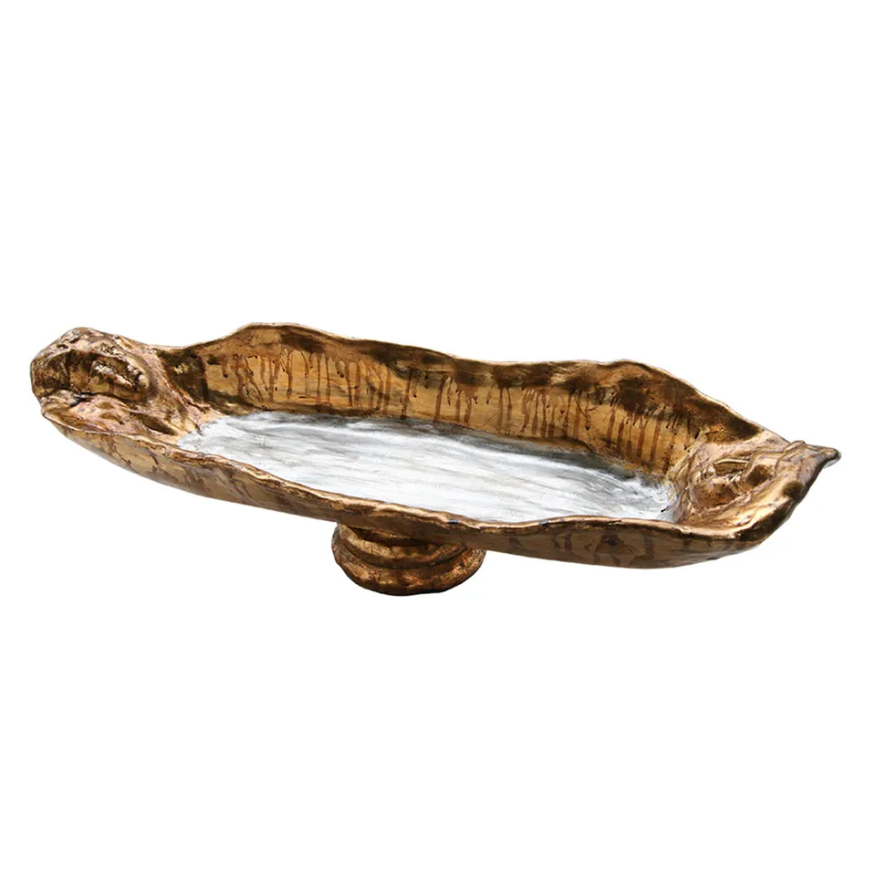 Gilded Nola Guillot dekorační mísa starožitné zlato 71 cm