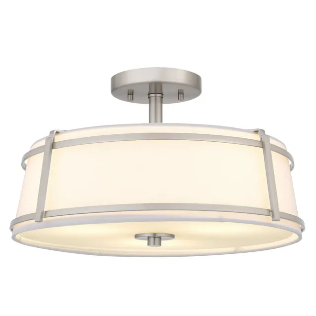 Quoizel Sloane stropní svítídlo Brushed Nickel látka