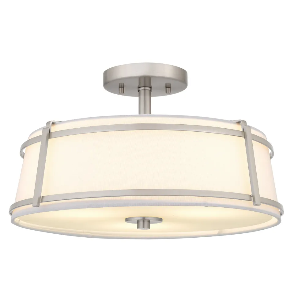 Quoizel Sloane stropní svítídlo Brushed Nickel látka