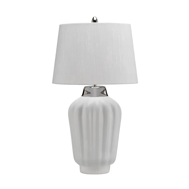 Gilded Nola Bexley stolní lampa bílá + leštěný nikl
