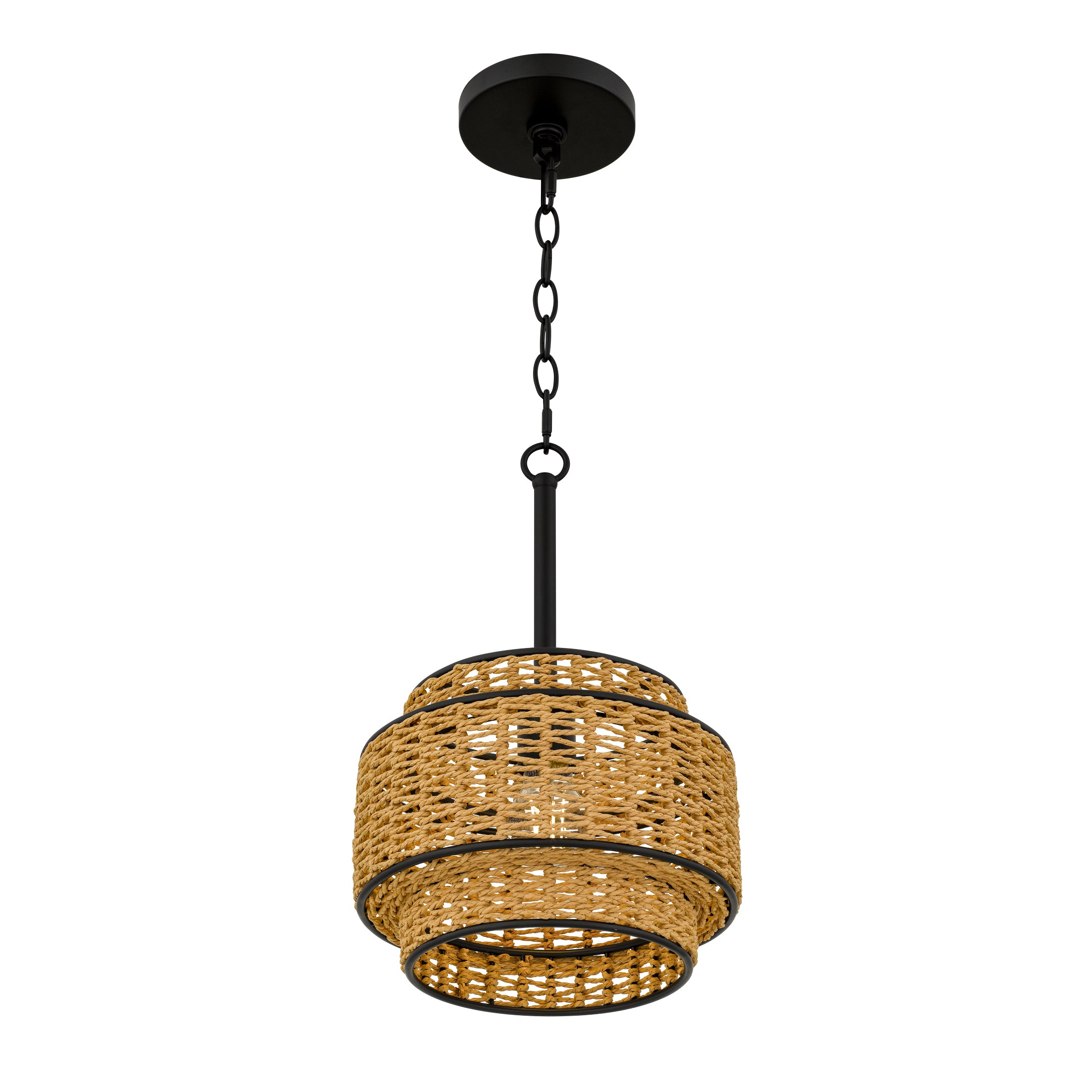Quoizel Teton Mini Pendant svítídlo 25cm černé