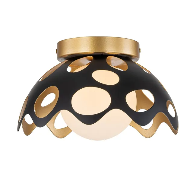 Gilded Nola Pebbles 10 závěsné světlo černá zlatá